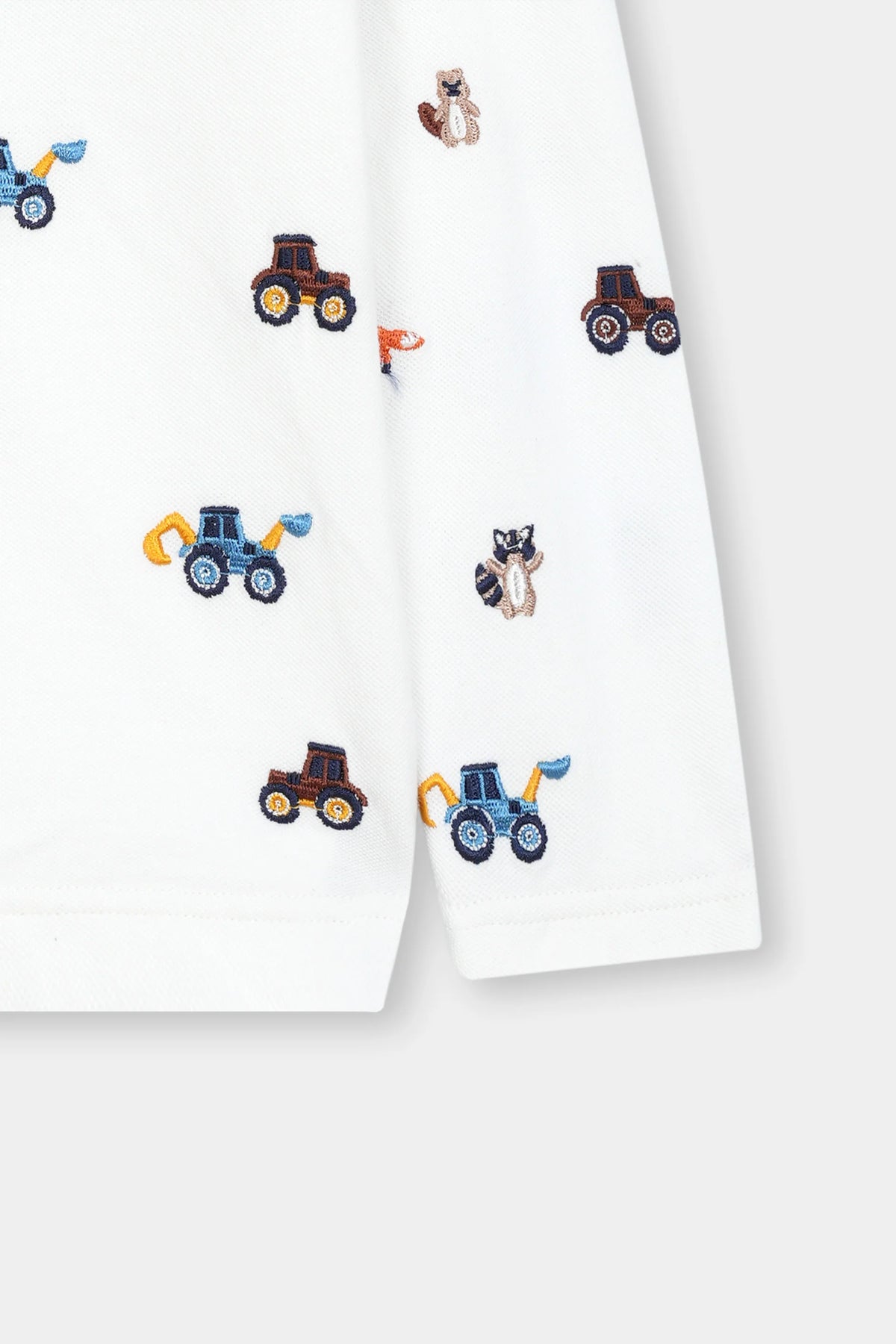 All-Over Embroidered Soft Cotton Polo Shirt