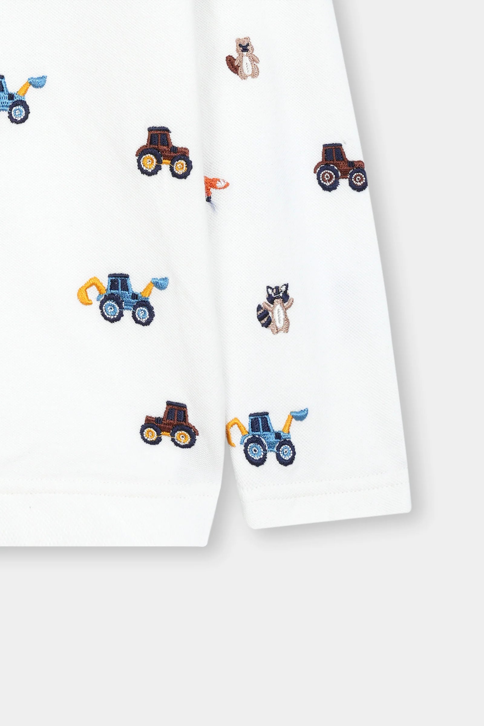 All-Over Embroidered Soft Cotton Polo Shirt