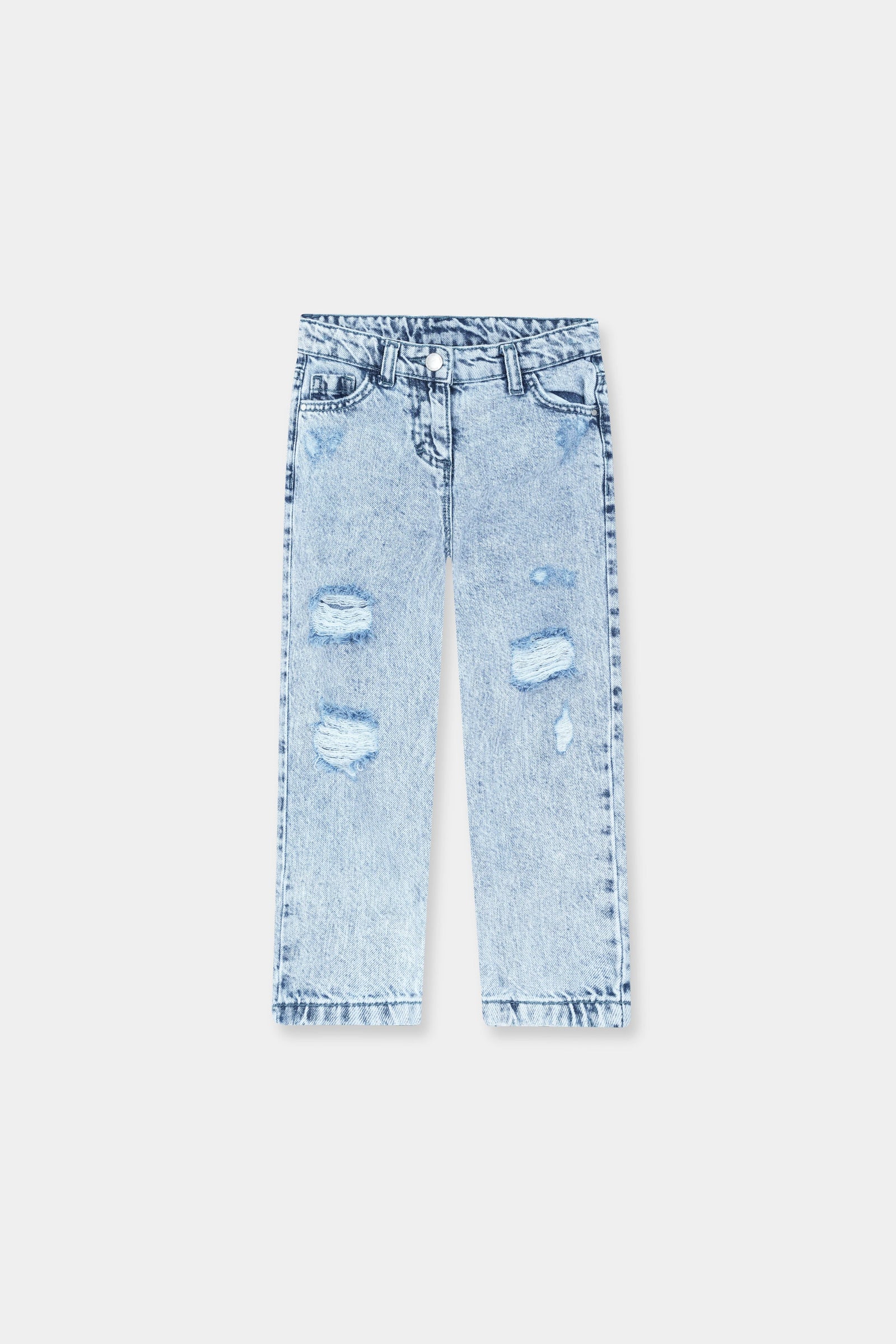 Kids' Light Wash Distressed Jeans