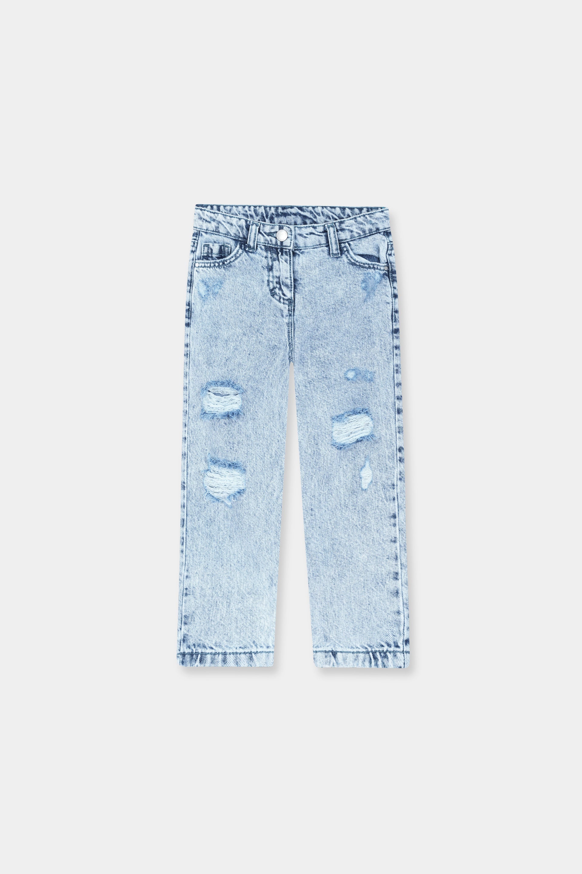 Kids' Light Wash Distressed Jeans