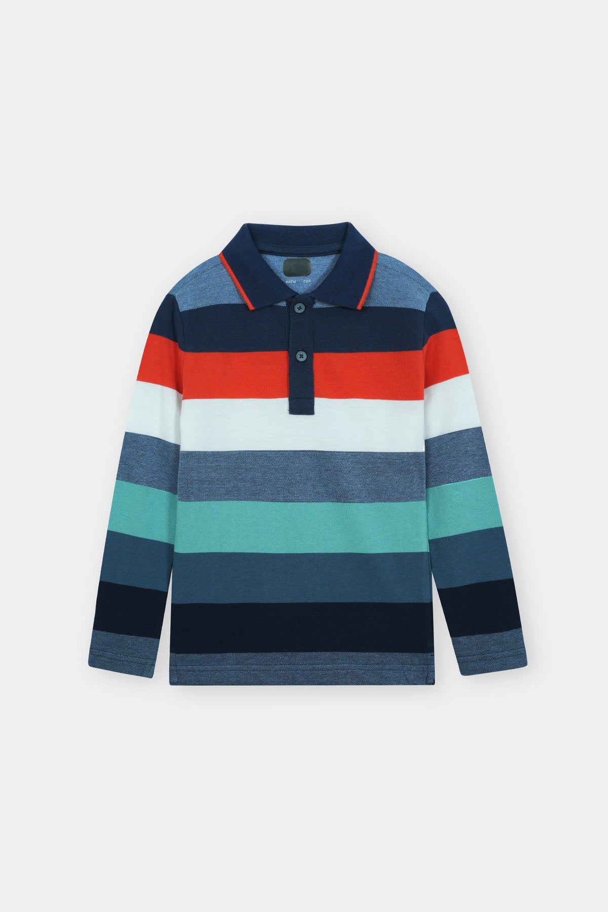 Boys’ Striped Long-Sleeve Polo Shirt