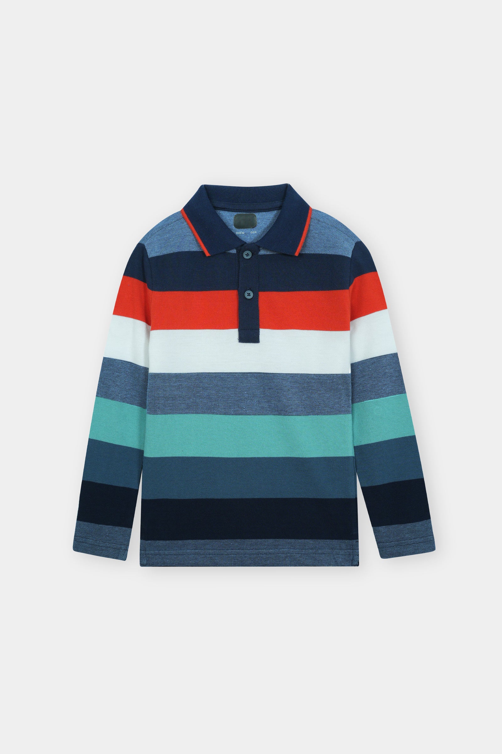 Boys’ Striped Long-Sleeve Polo Shirt