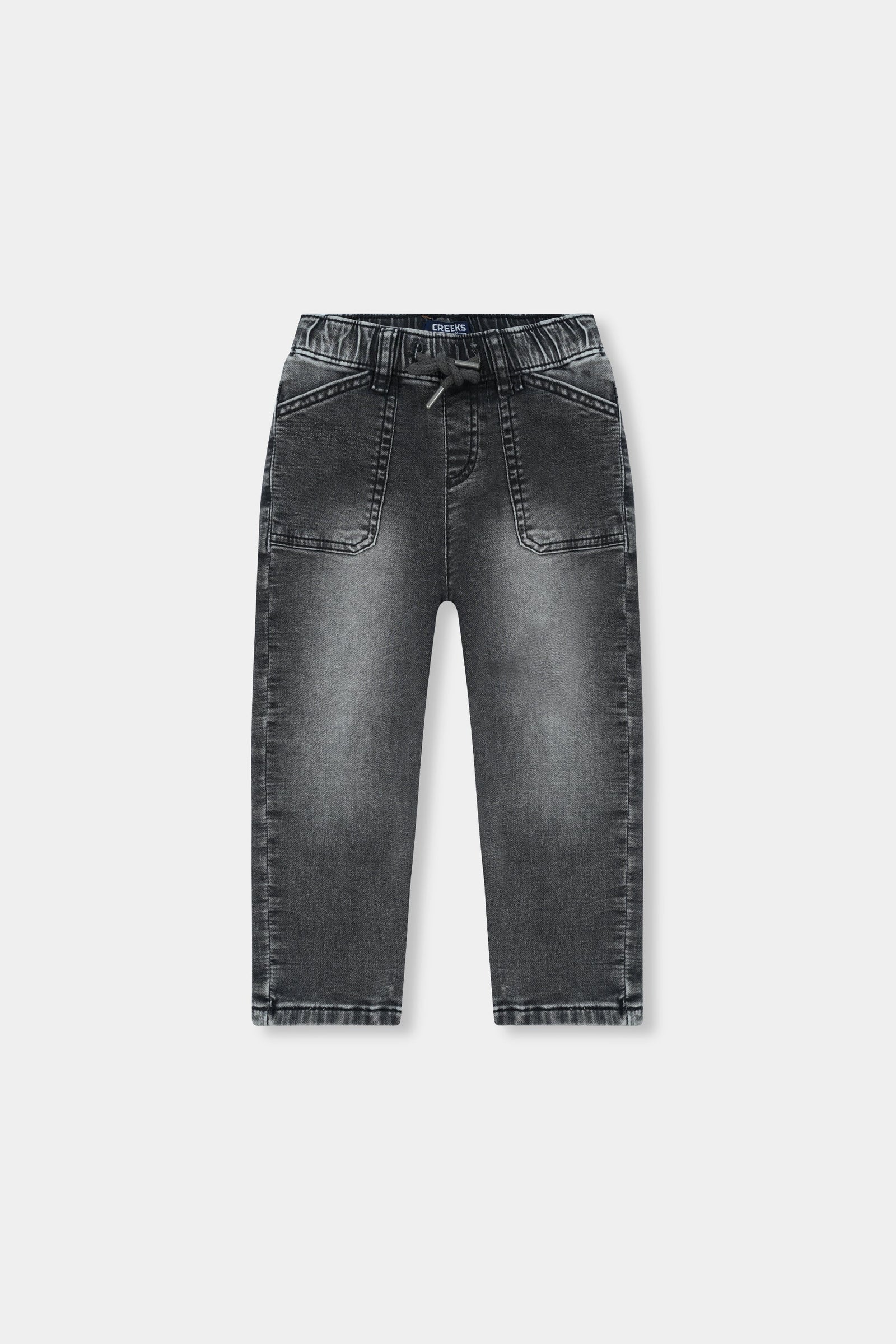Kids' Washed Black Jogger Jeans