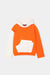 Bold & Bright  Colorblock Hoodie Set – Orange & White