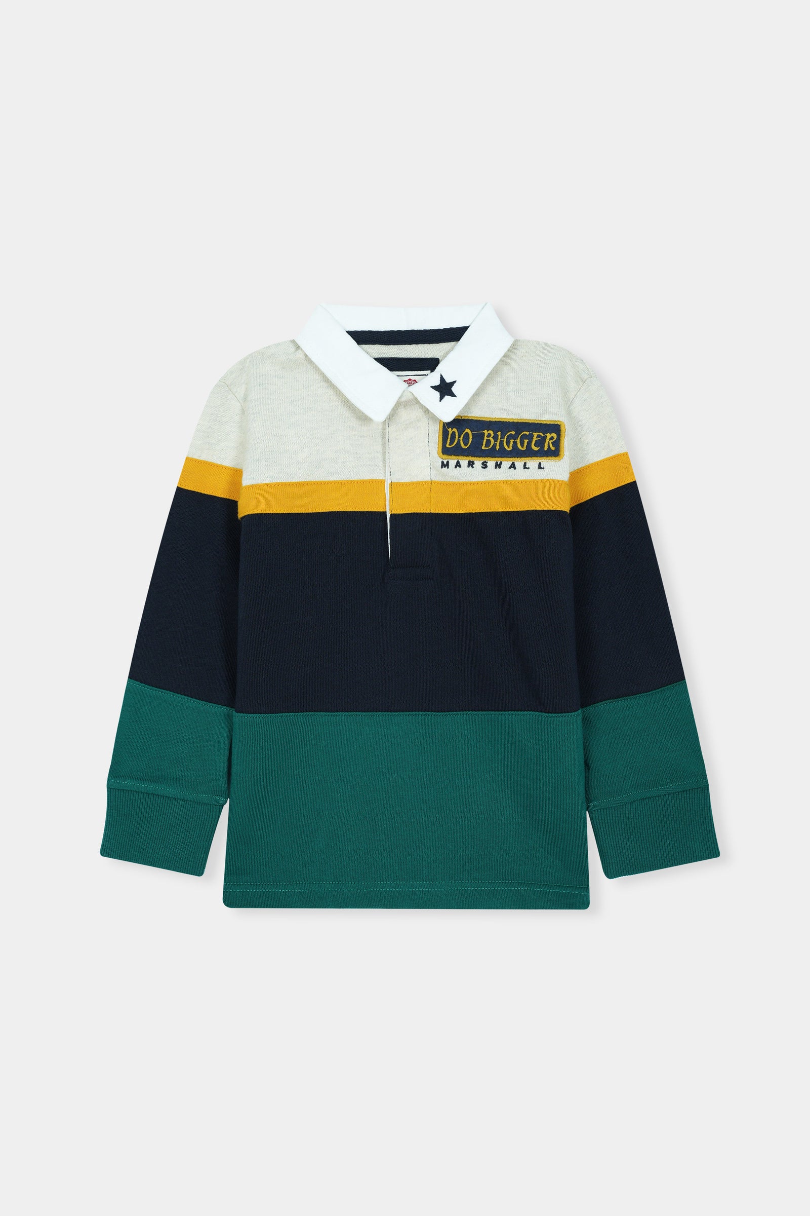 Color-Block Polo Shirt – Long Sleeve