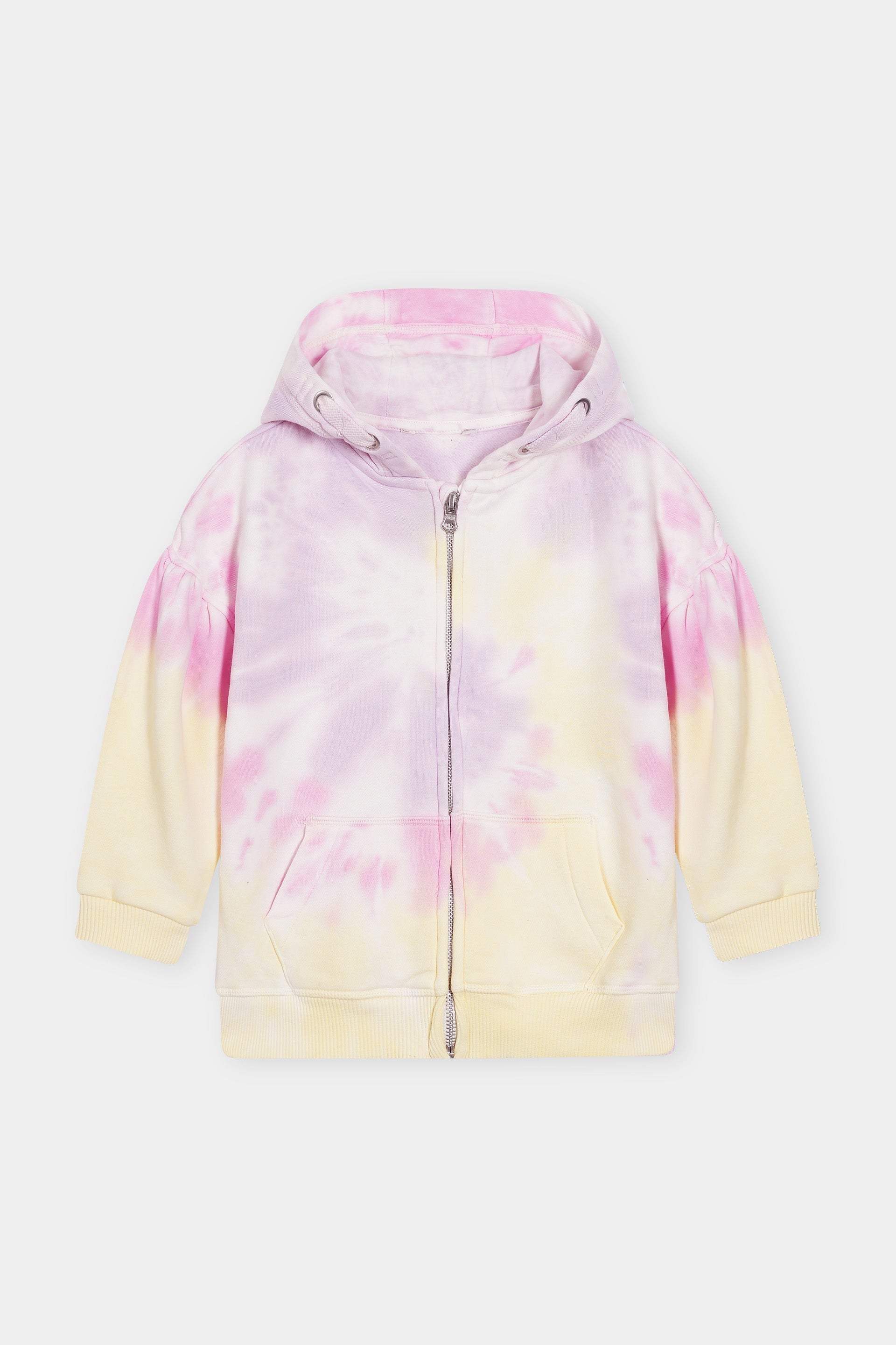 Pastel Tie-Dye Cozy  Hoodie and Jogger Set For Girls