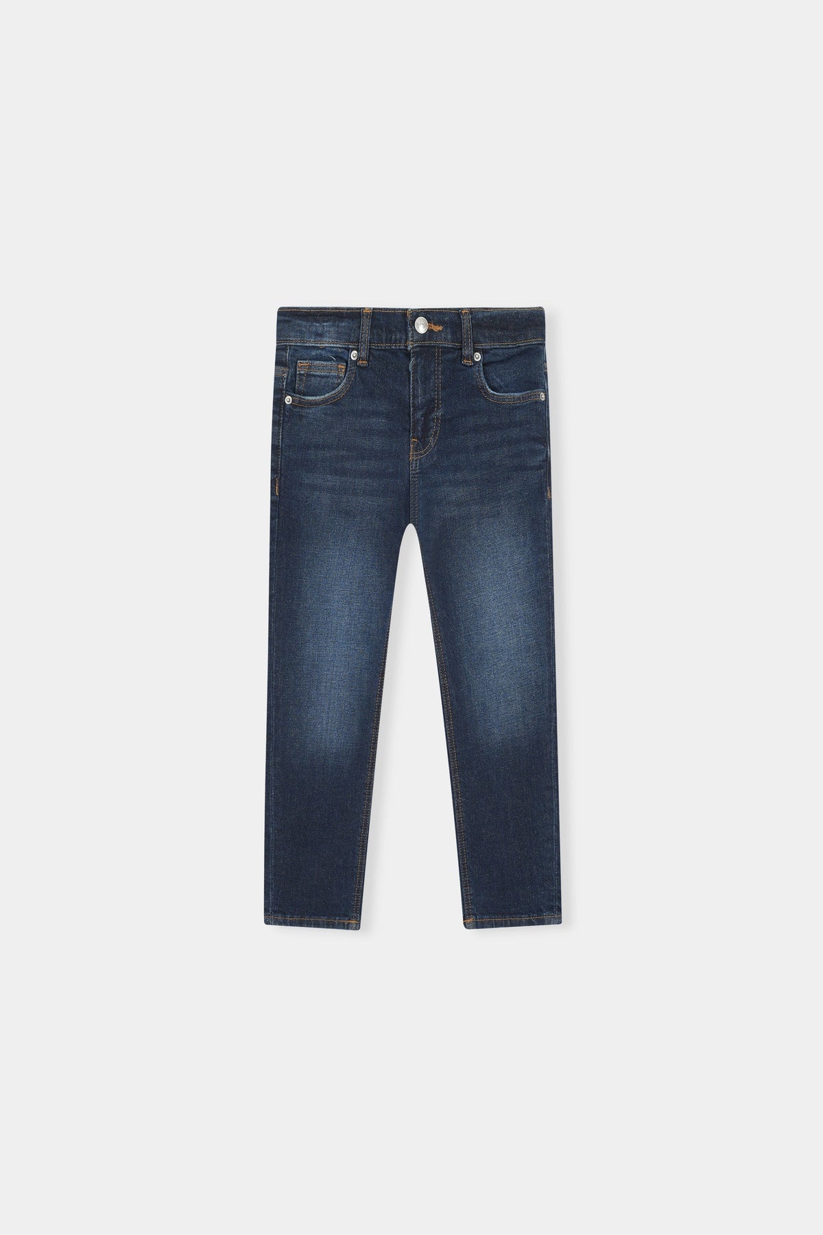 Faded Indigo Skinny Jeans For Boys