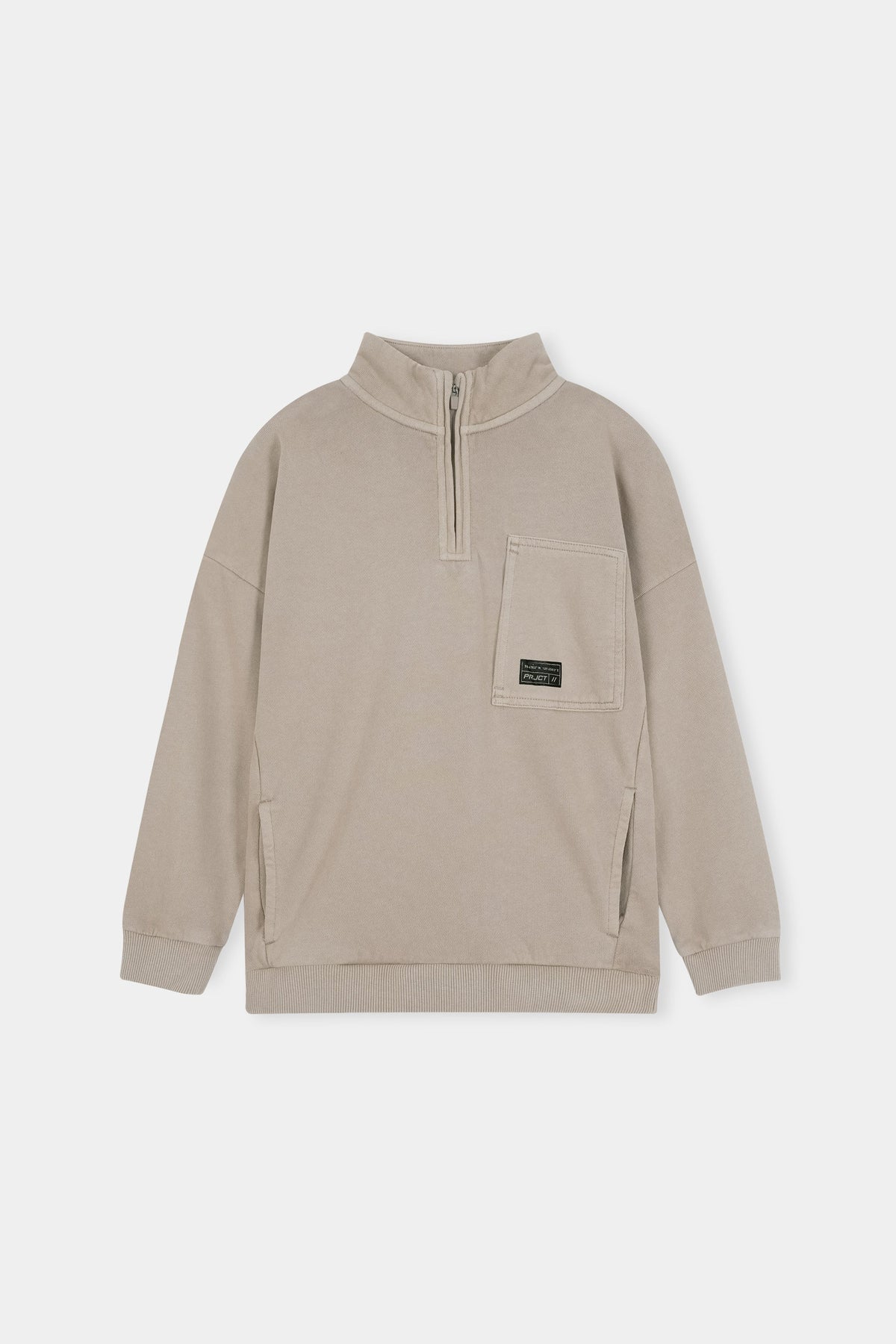 Neutral Zip-Up Sweatshirt & Jogger Set