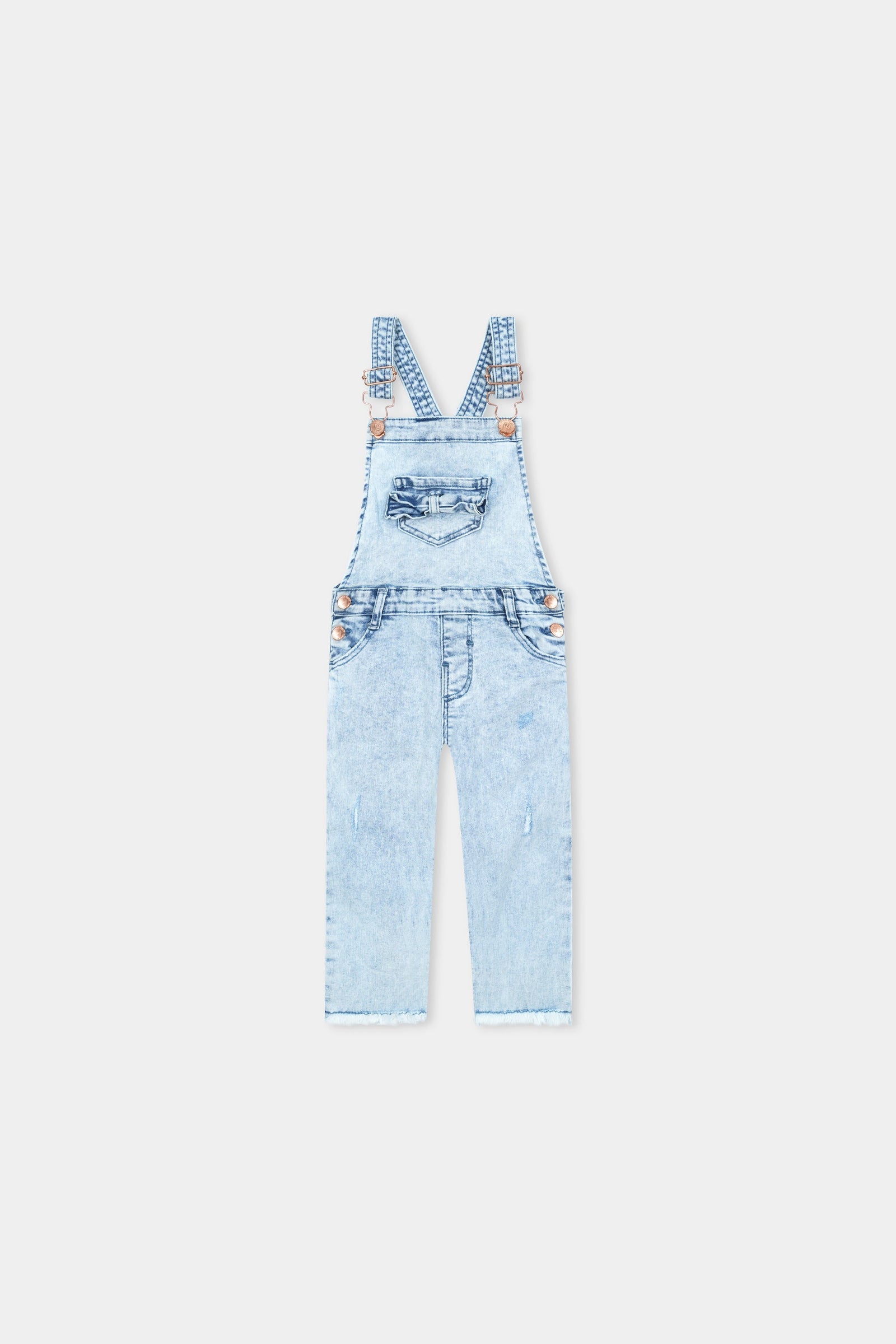 Kids' Light Wash Denim Overalls