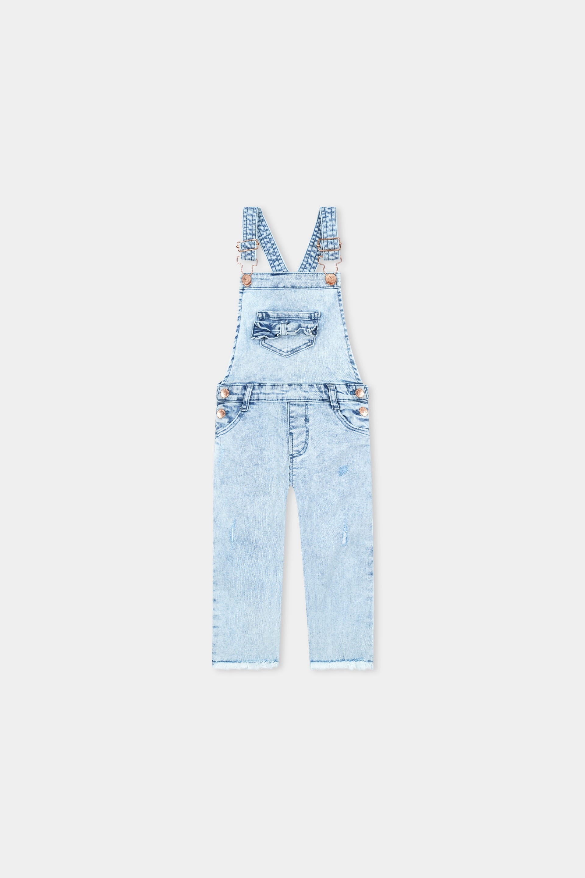Kids' Light Wash Denim Overalls
