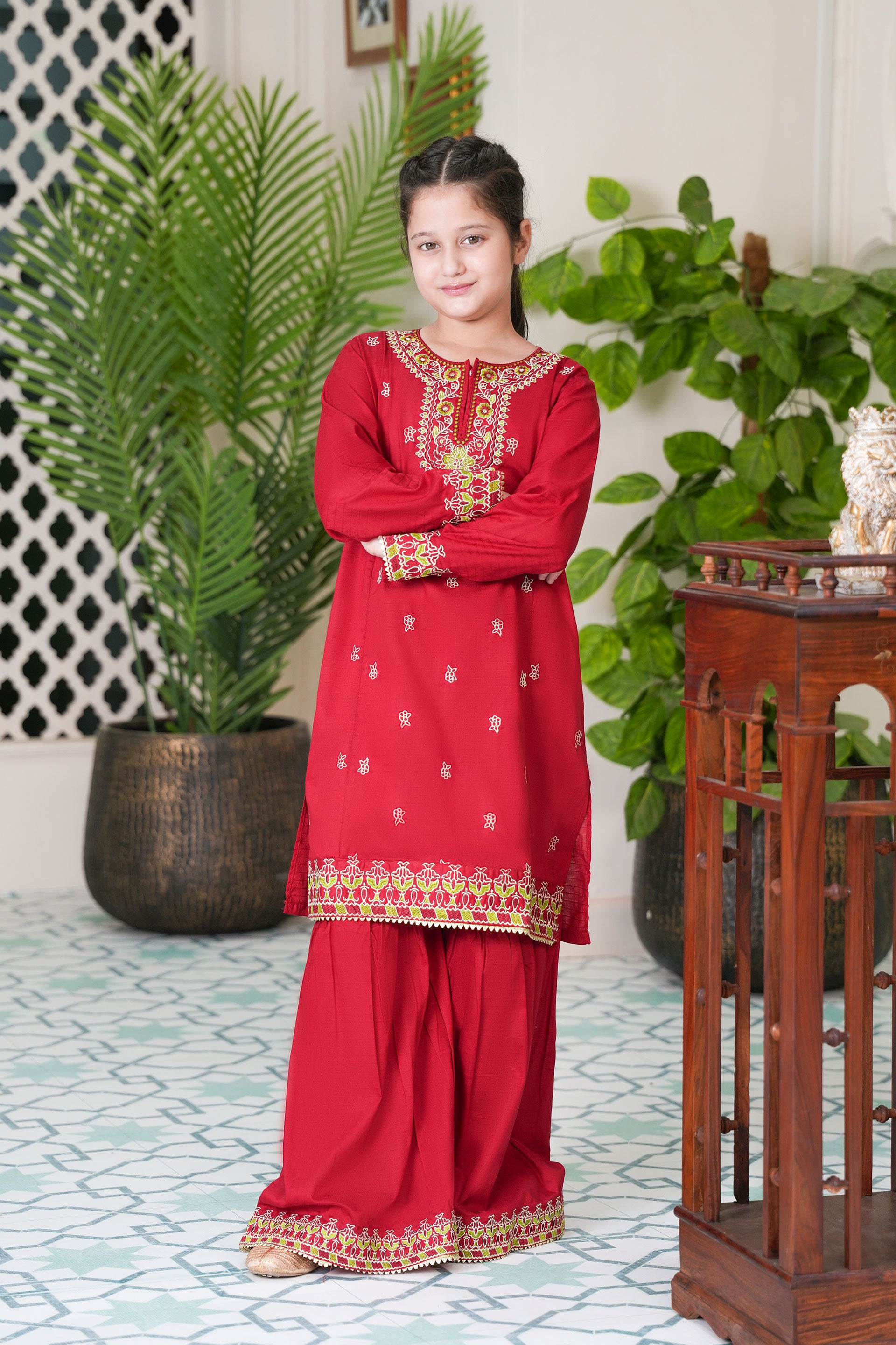 Self Designed and Embroidered Cotton Mod Season