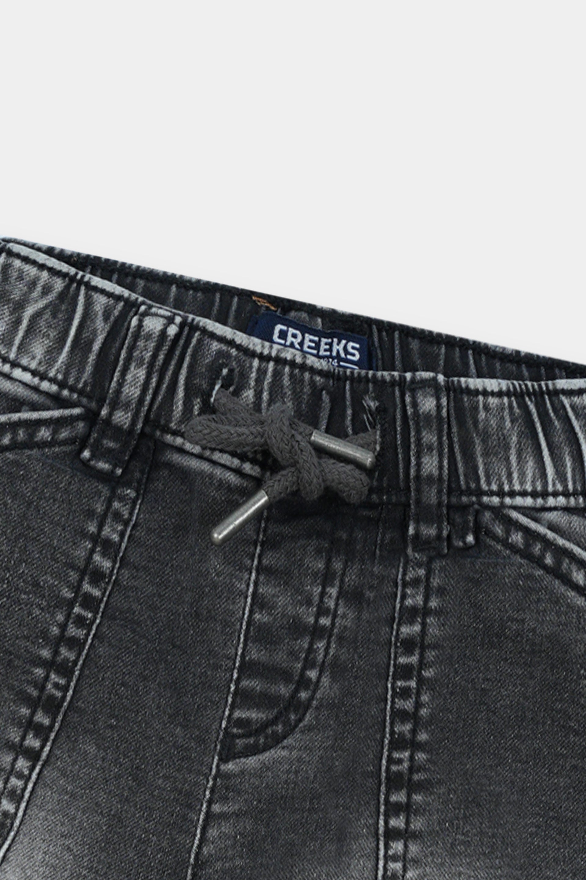 Kids' Washed Black Jogger Jeans