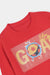 Red Sweatshirt with Soccer Goal Graphic Print