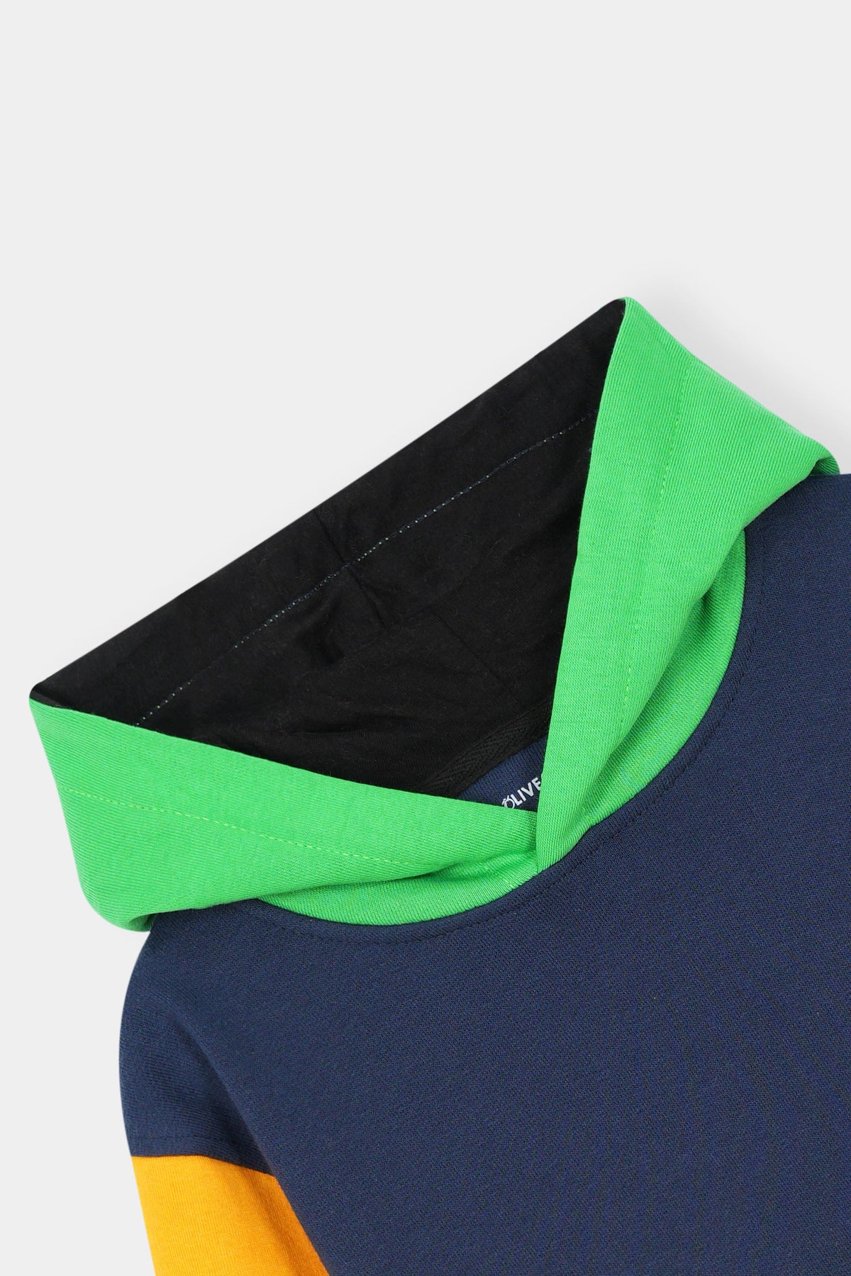 Vibrant Colorblock' Hoodie Set – Navy, Yellow & Green Pop