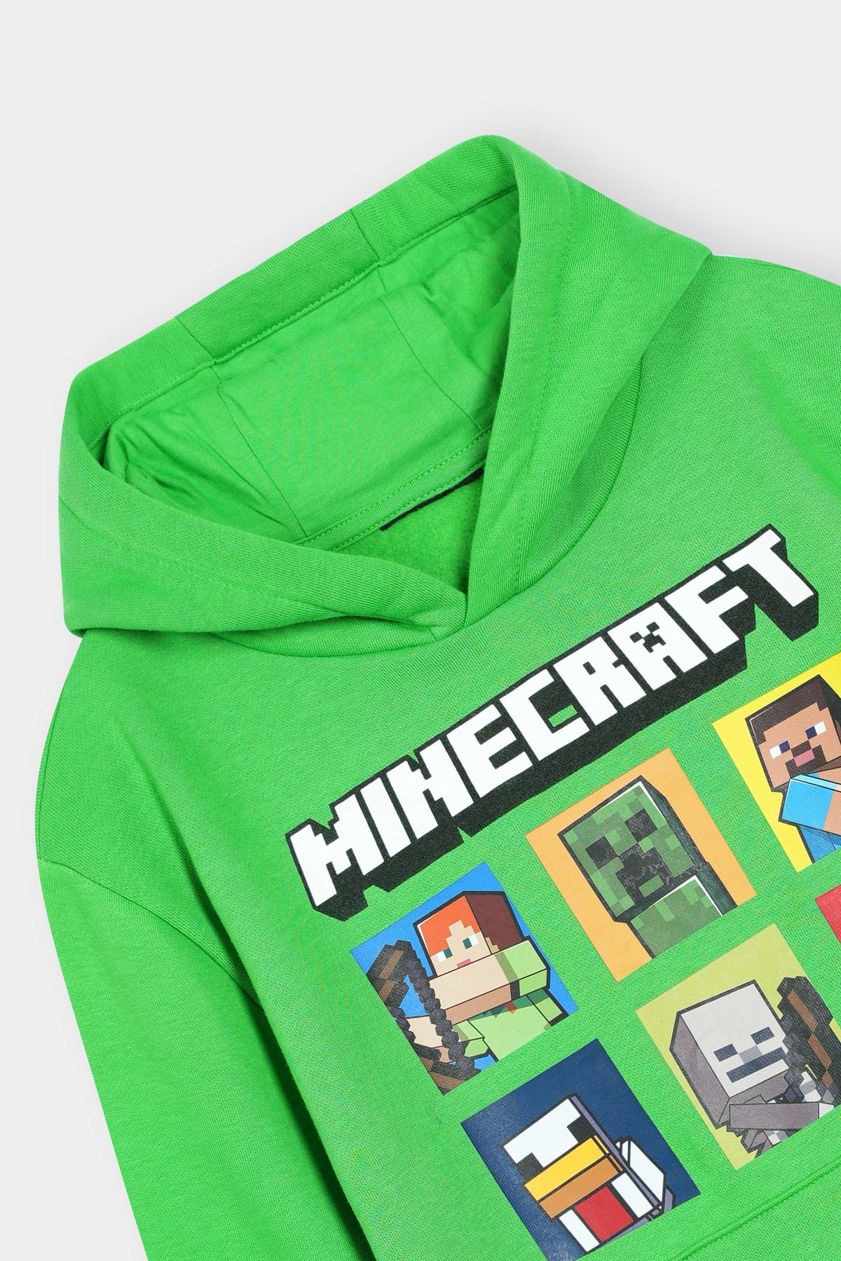 Minecraft Hoodie and Jogger Set – Vibrant Green and Gray Comfort Wear