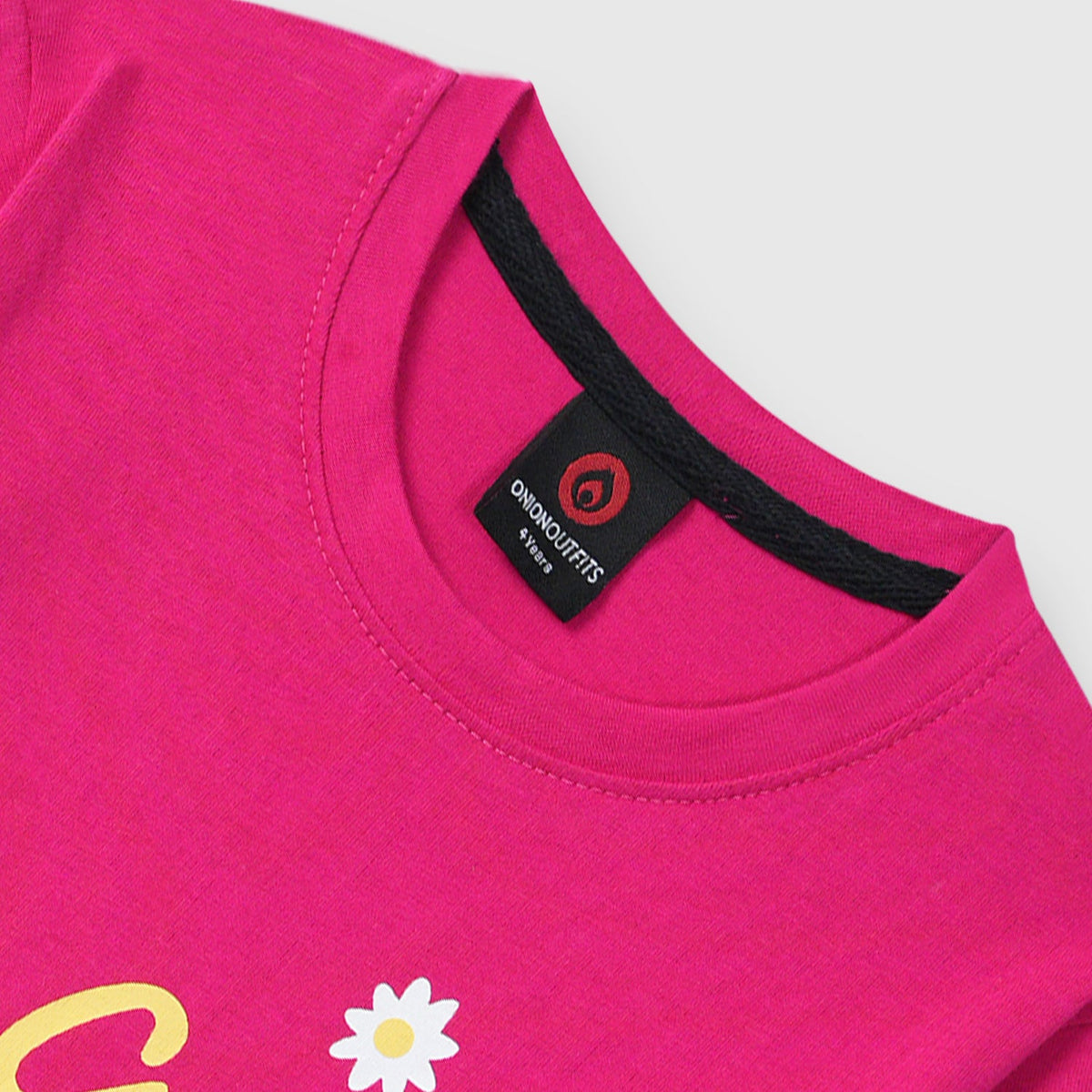 Girls "Lets Go" Printed Soft Cotton T Shirt