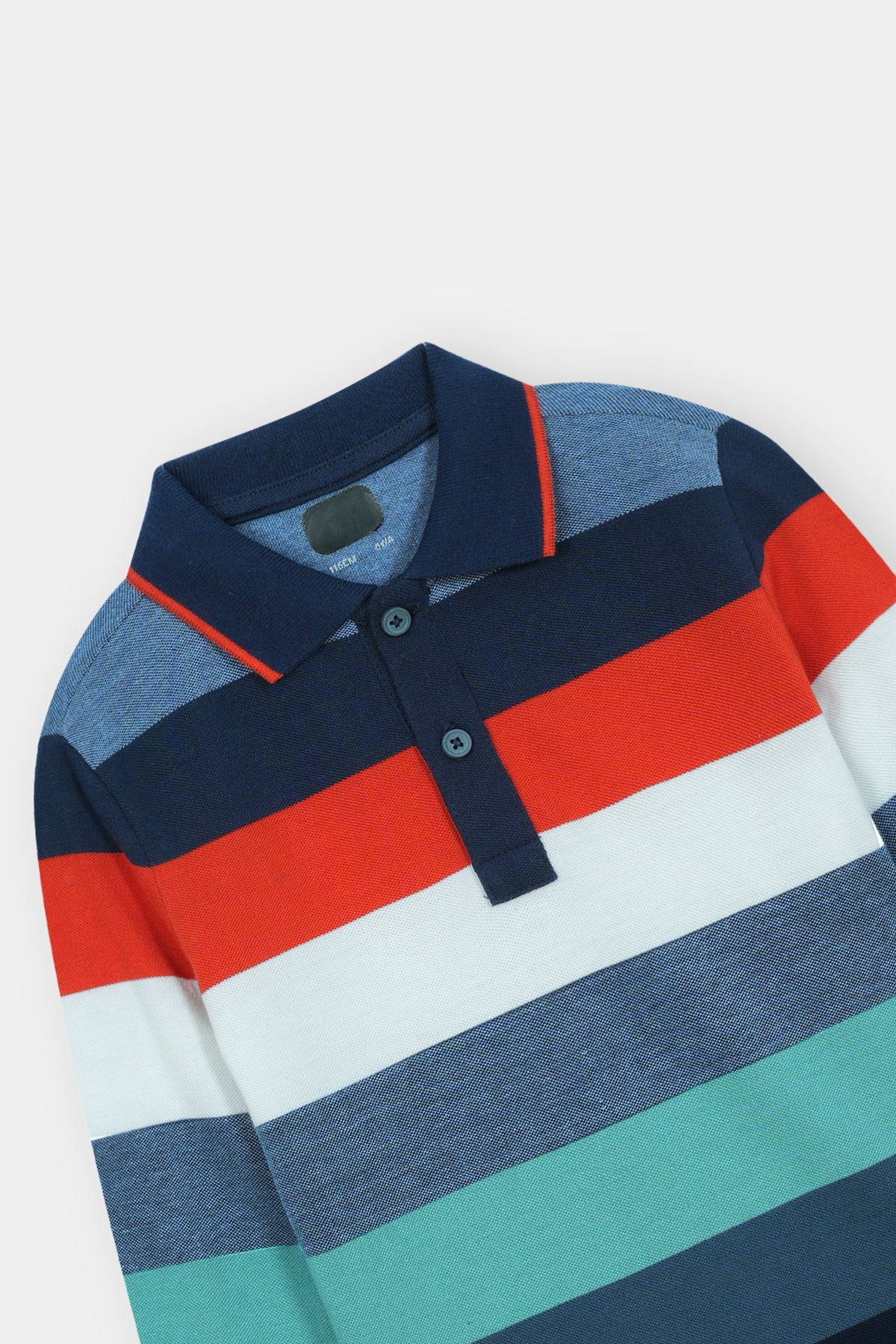Boys’ Striped Long-Sleeve Polo Shirt