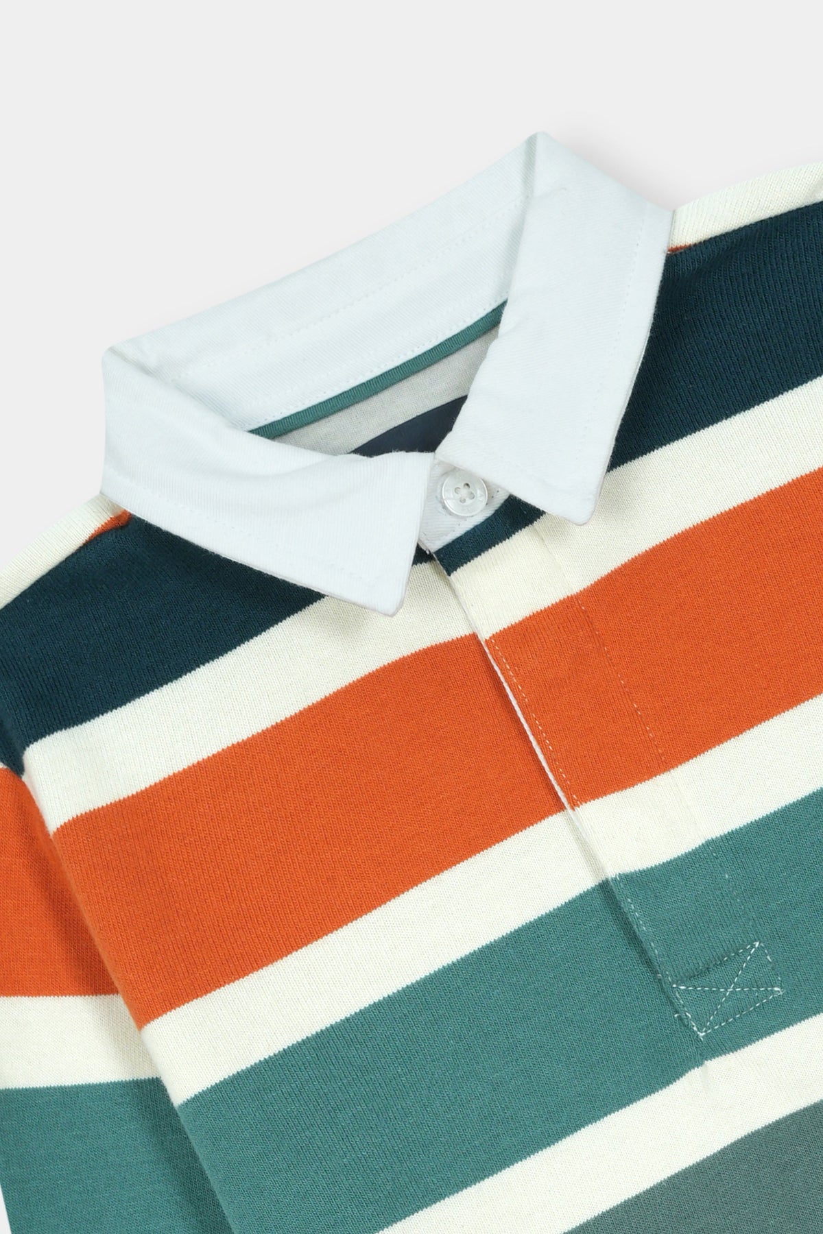 Bold Stripes Classic Polo Tee – Autumn Tones