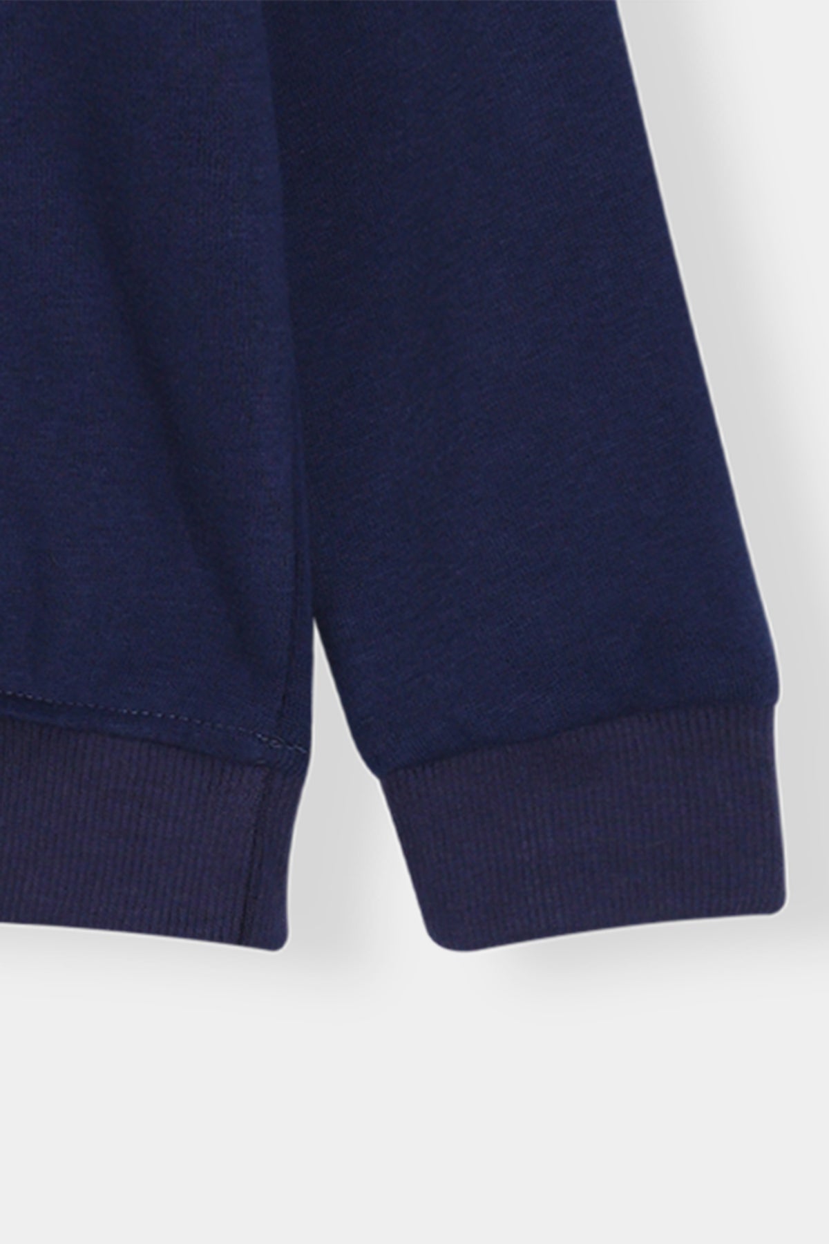 Boys Navy Grid Stripe Hoodie & Jogger Set