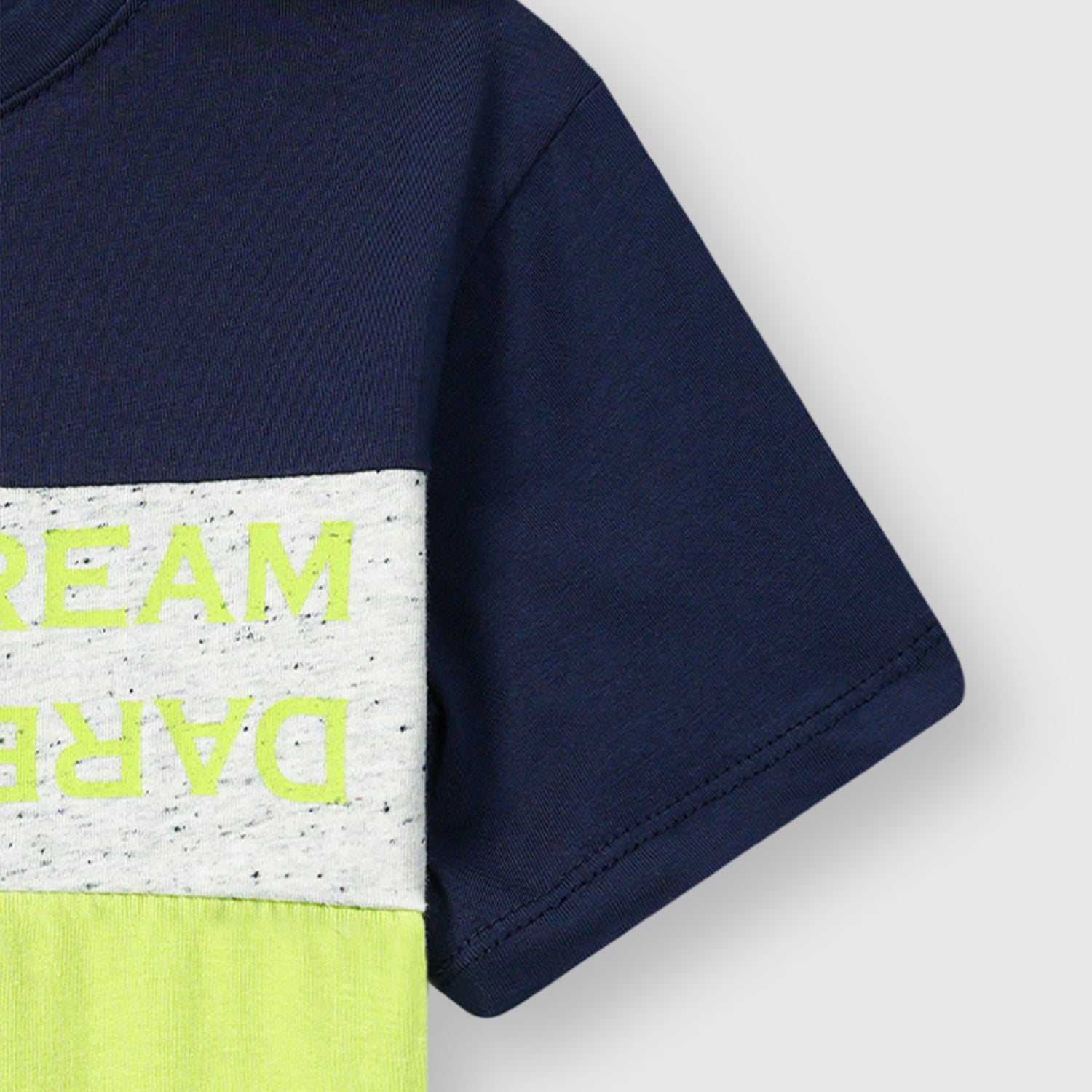 Boys Color Block Printed Cotton T Shirt