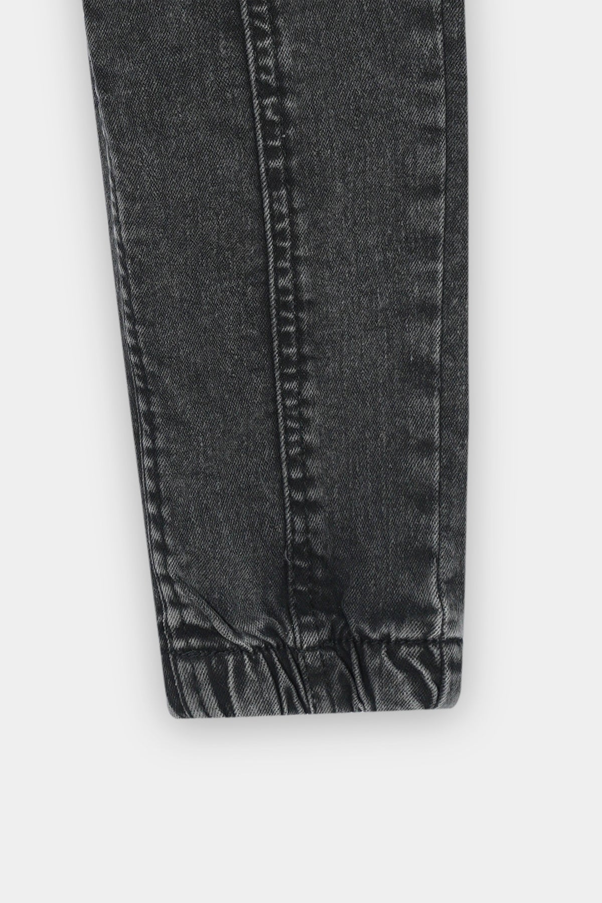 Urban Black Acid-Wash Jogger trouser