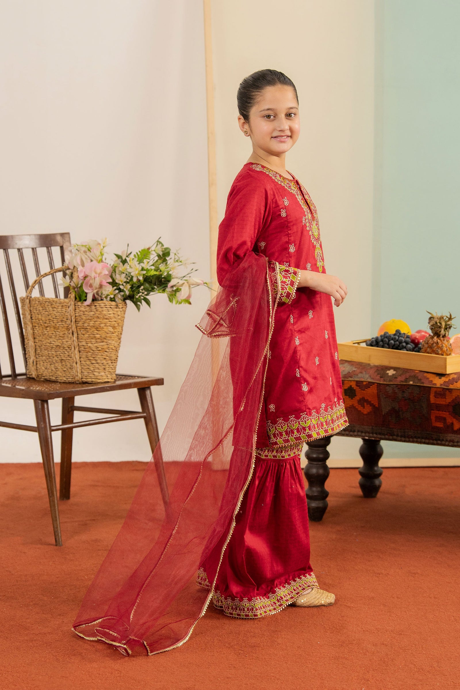 Gulab Embroidered 3 Pcs Suit