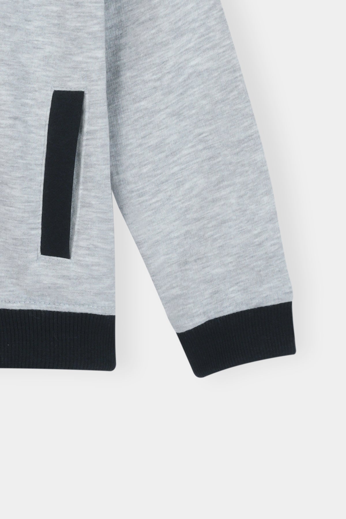 Stylish Two-Tone' Tracksuit Set: Grey and Black Hoodie with Matching Joggers