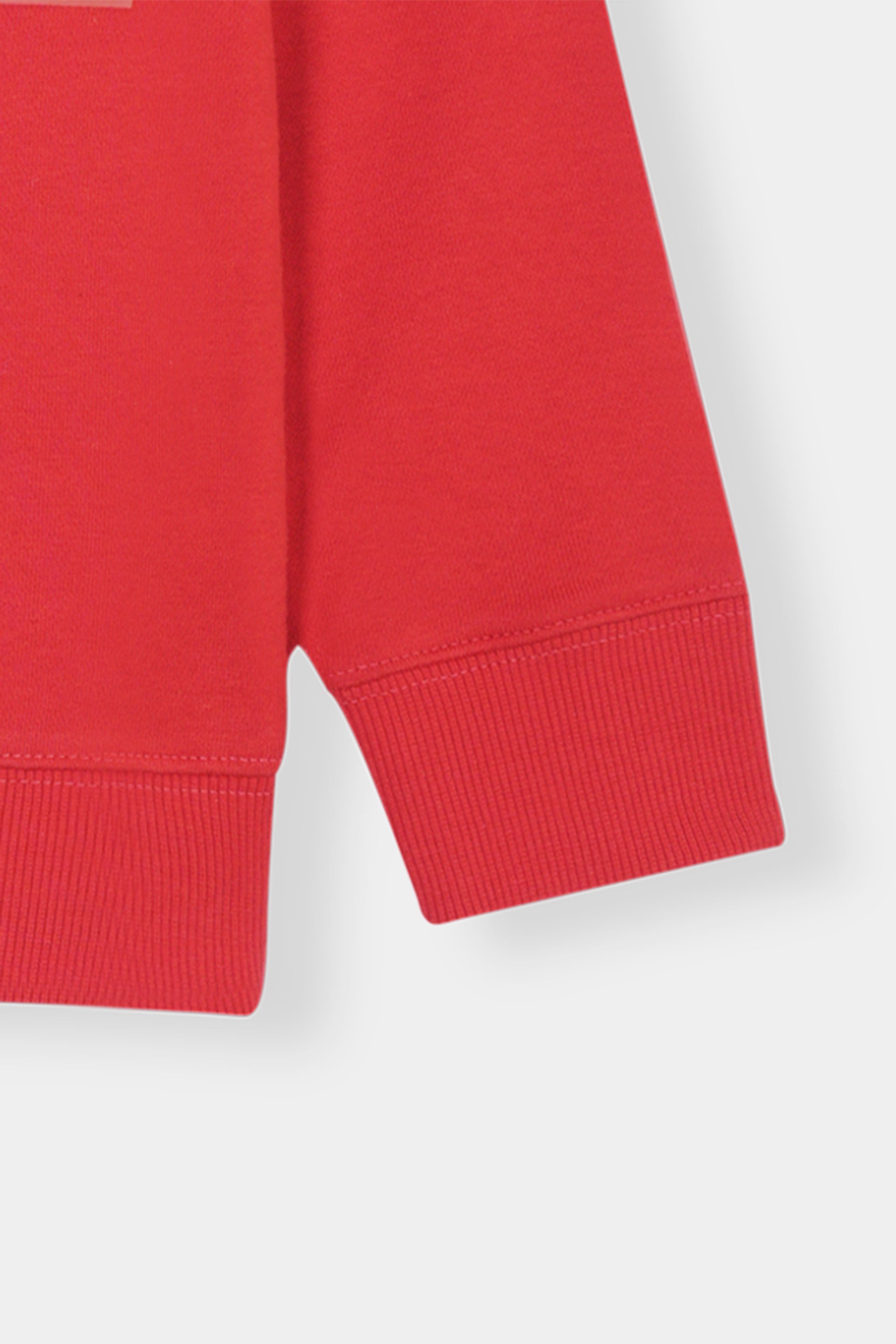 Red Sweatshirt with Soccer Goal Graphic Print