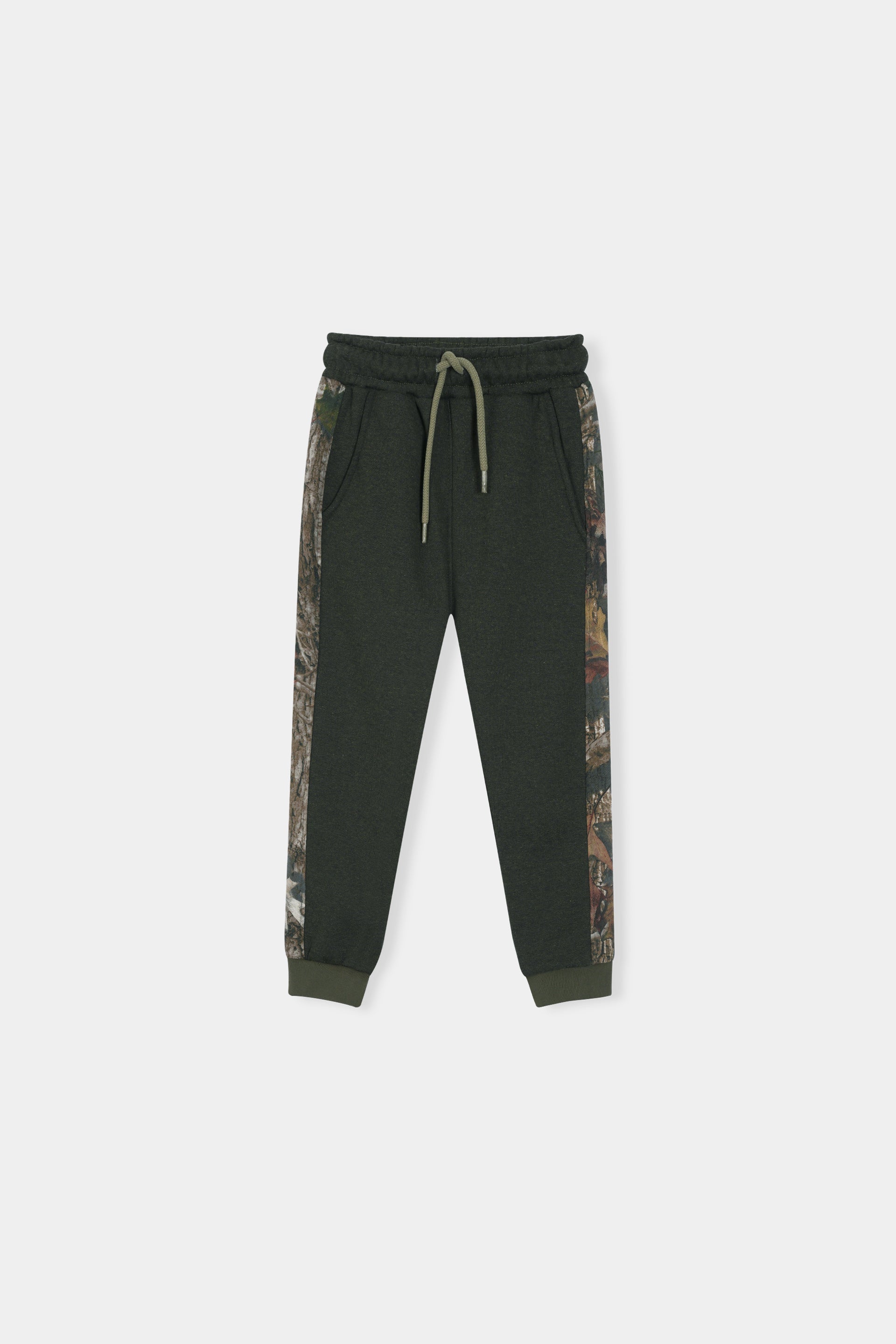 Boys Camo Patch Sweatshirt & Jogger Set – Forest Green