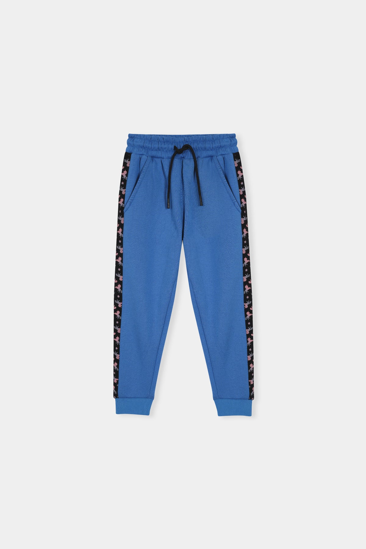 Boys  Blue Hoodie & Jogger Set with Printed Animal Band