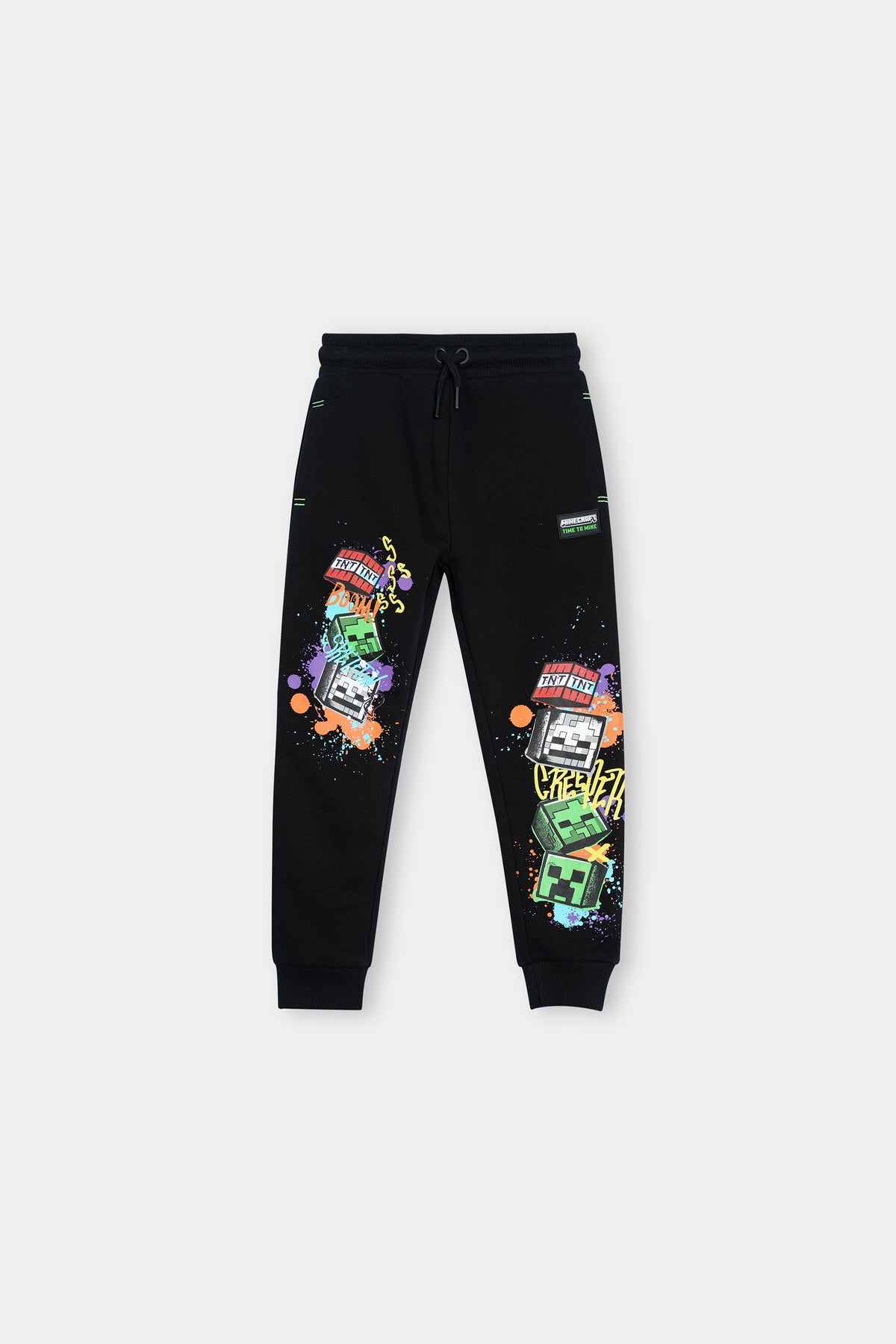 Minecraft 2-Piece Hoodie & Jogger Set for Kids – Green Hoodie with Black Joggers