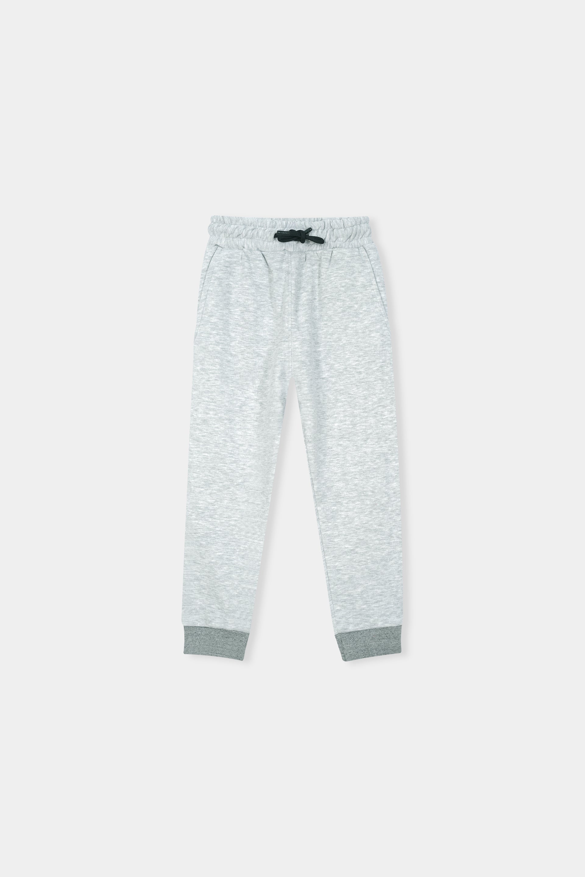 Sporty Stripes Boys' Zip-Up Tracksuit – Heather Grey with Navy & Orange Accents
