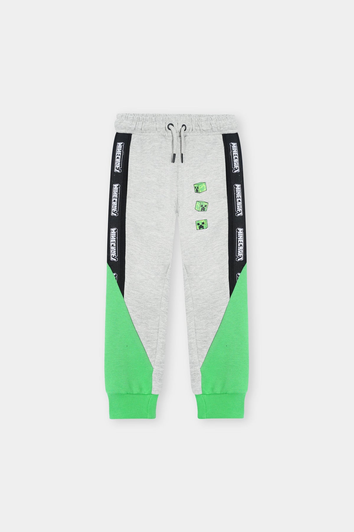 Minecraft Hoodie and Jogger Set – Vibrant Green and Gray Comfort Wear
