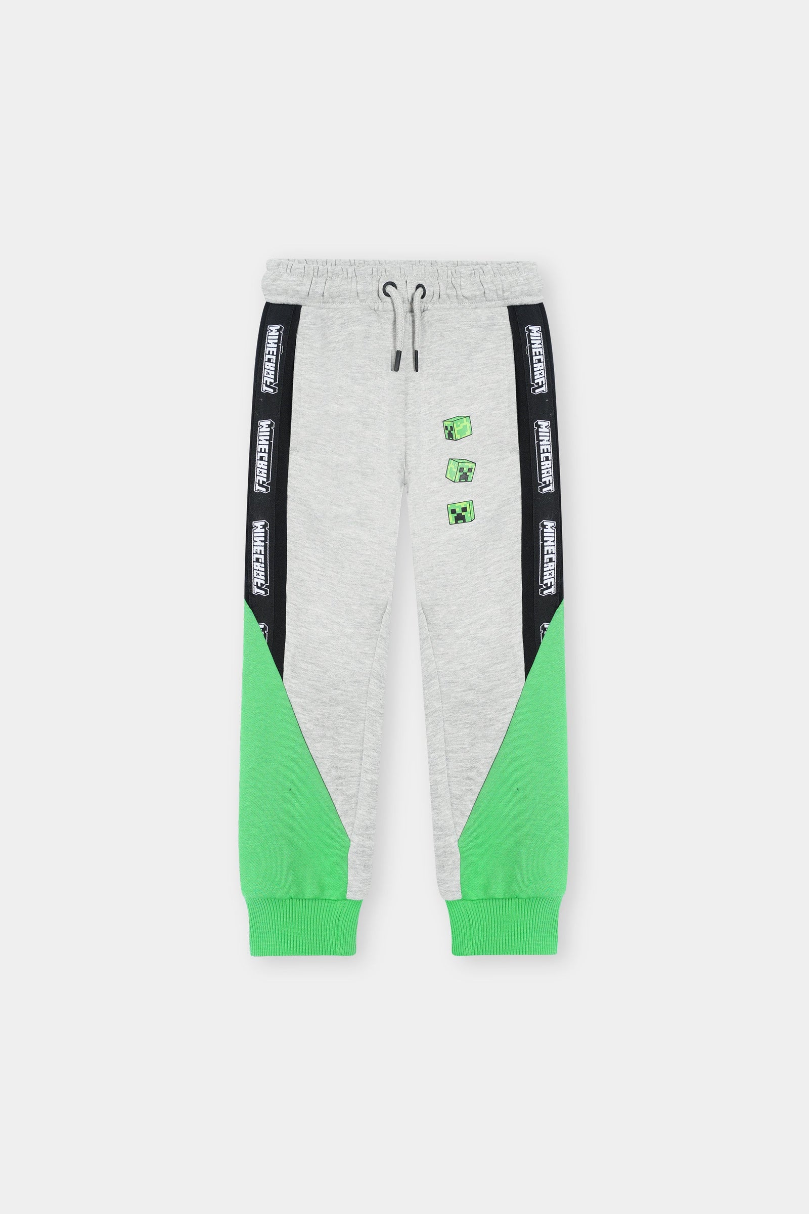 Minecraft Hoodie and Jogger Set – Vibrant Green and Gray Comfort Wear