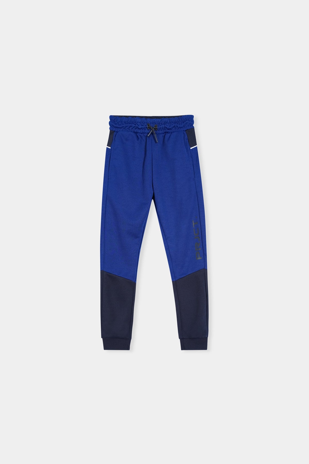 Blue and Navy Hooded Tracksuit Set with Zip-Up Jacket and Joggers