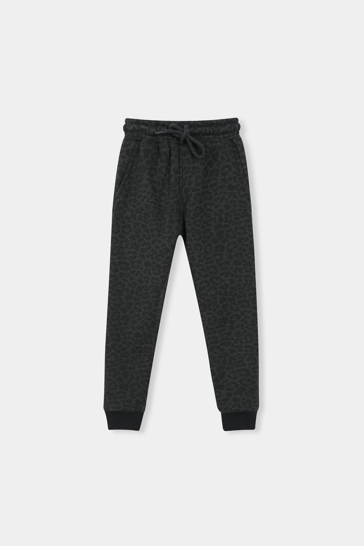 Boys Black Leopard Print Hoodie & Jogger Set