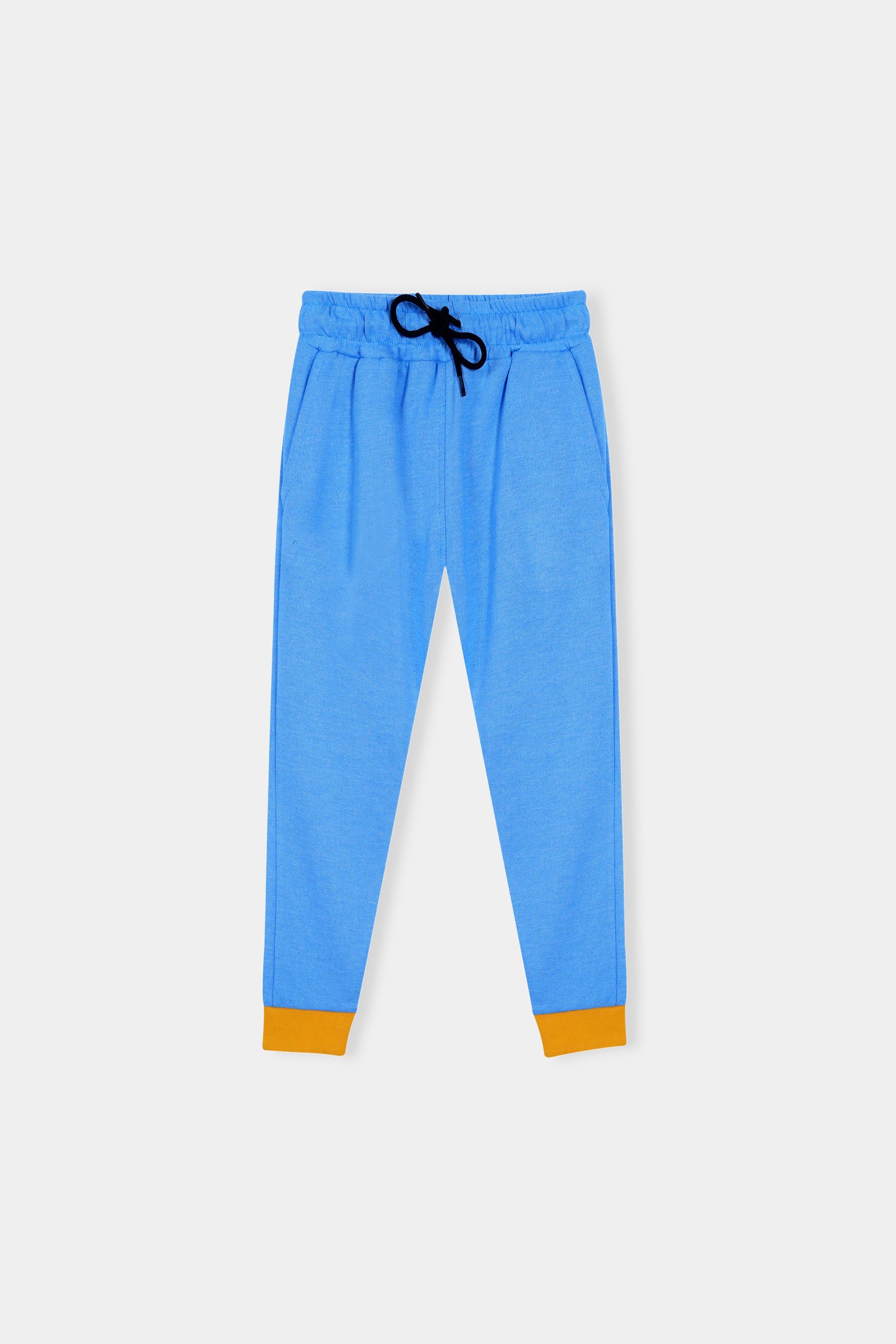 Boys Colorblock Hoodie & Jogger Set – Blue, Orange & Mustard