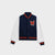 Kids Premium Quality Base Ball Embroidered Fleece Navy Jacket