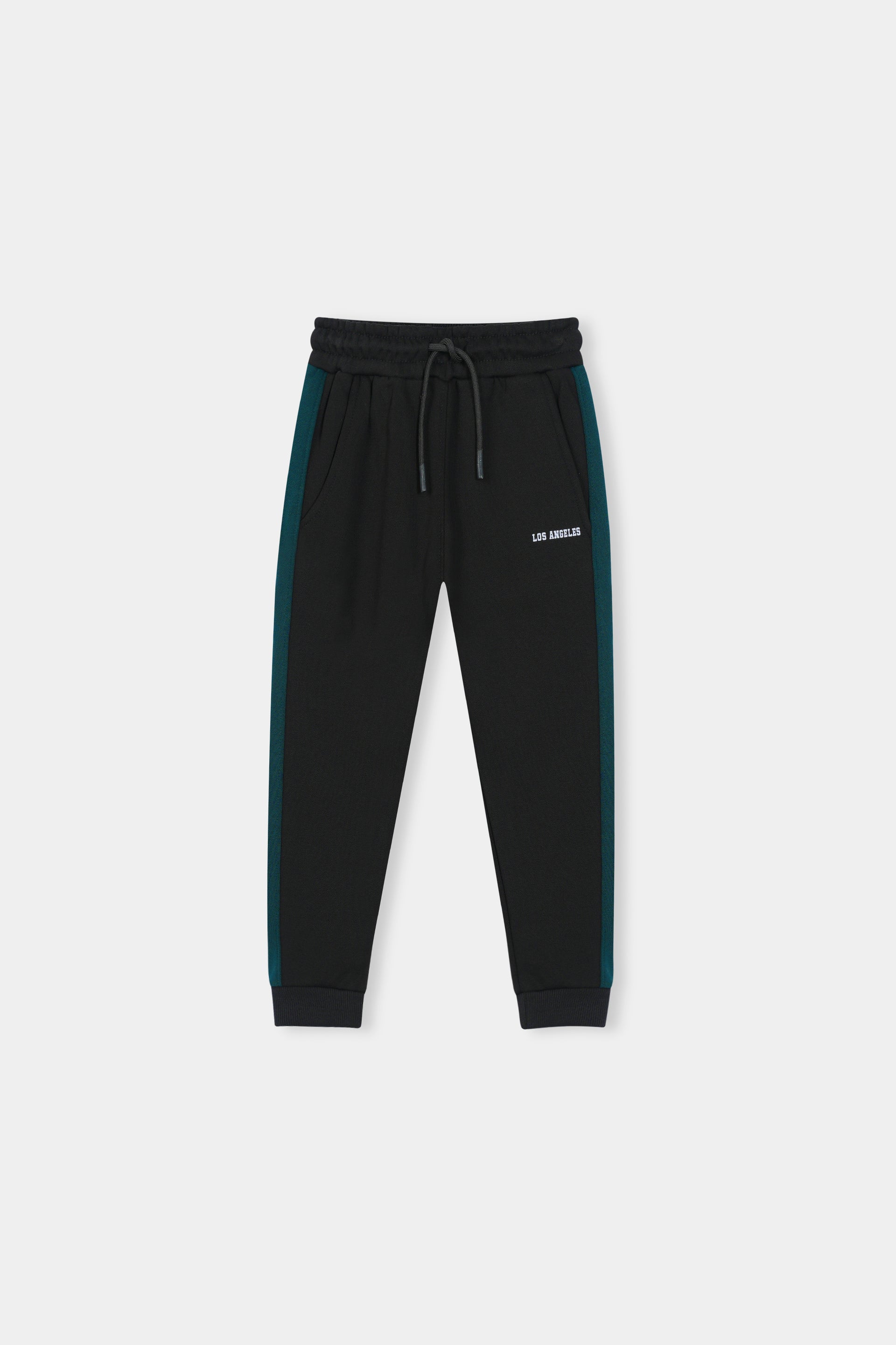 Boys Los Angeles Colorblock Hoodie & Jogger Set – Teal & Black
