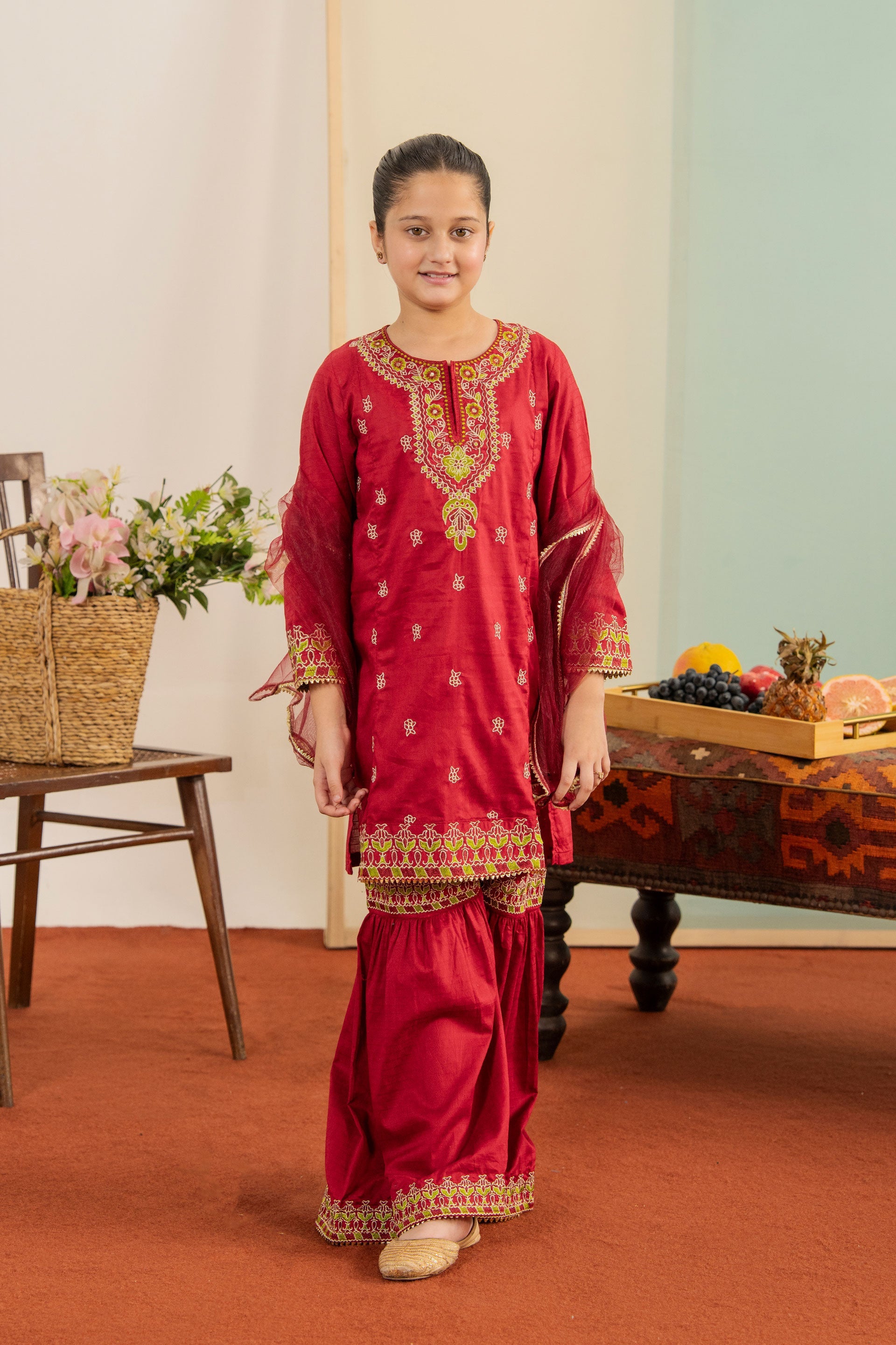 Gulab Embroidered 3 Pcs Suit