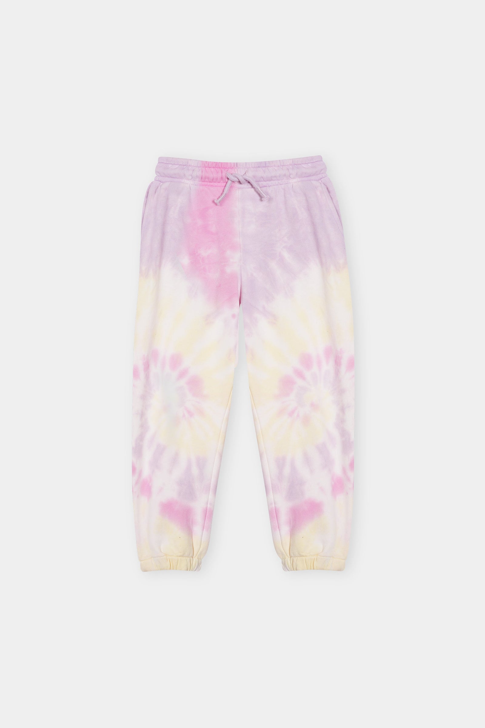Pastel Tie-Dye Cozy  Hoodie and Jogger Set For Girls