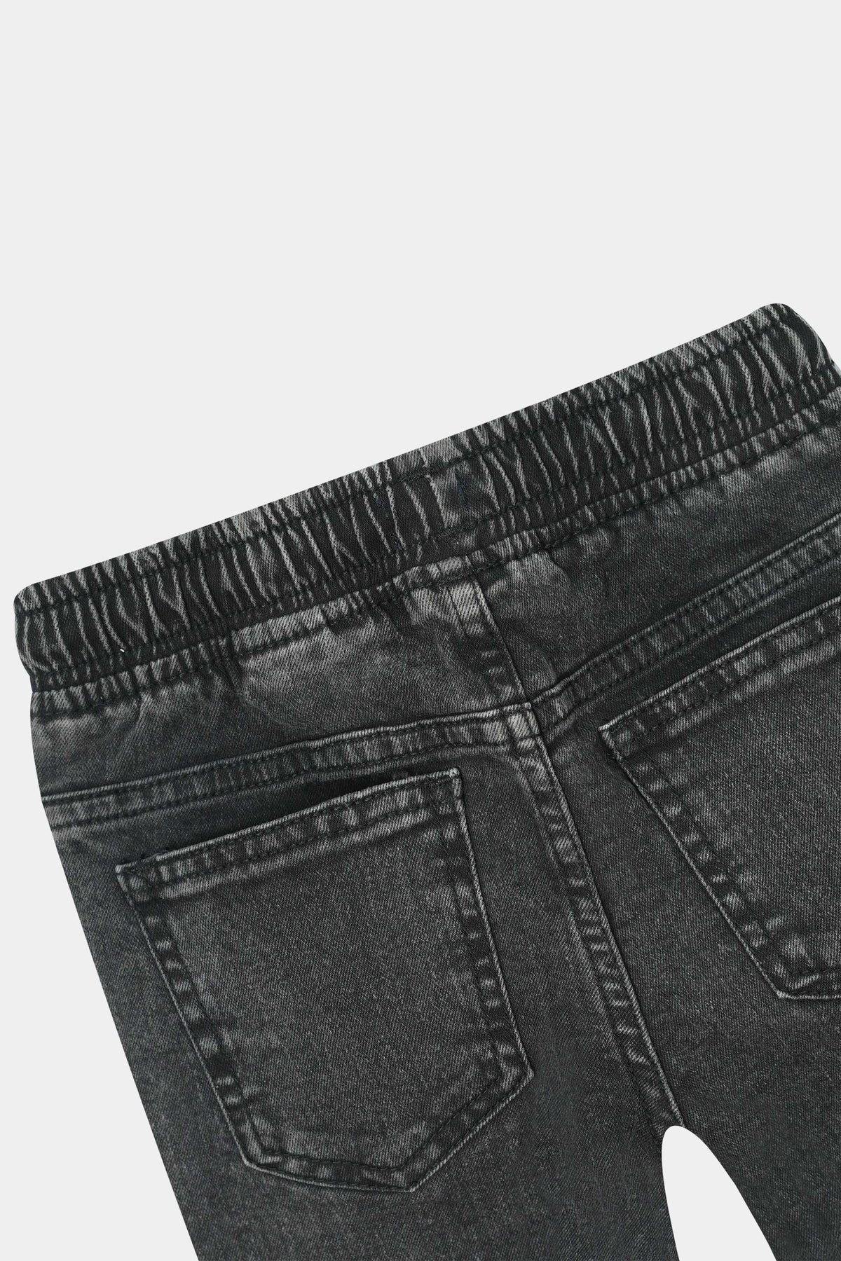 Urban Black Acid-Wash Jogger trouser