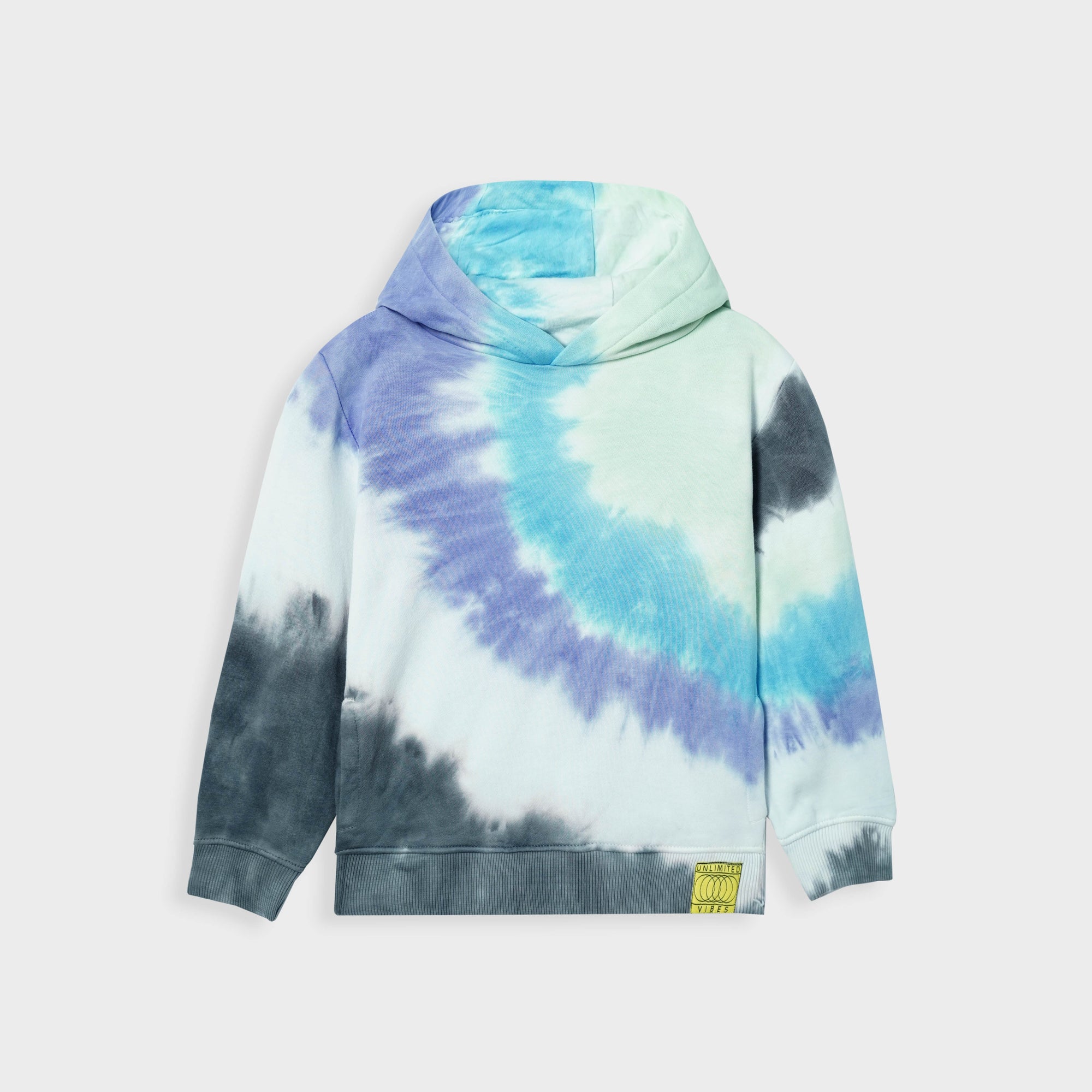 Premium Quality Tie & Dye Fleece Pull-Over Hoodie For Kids