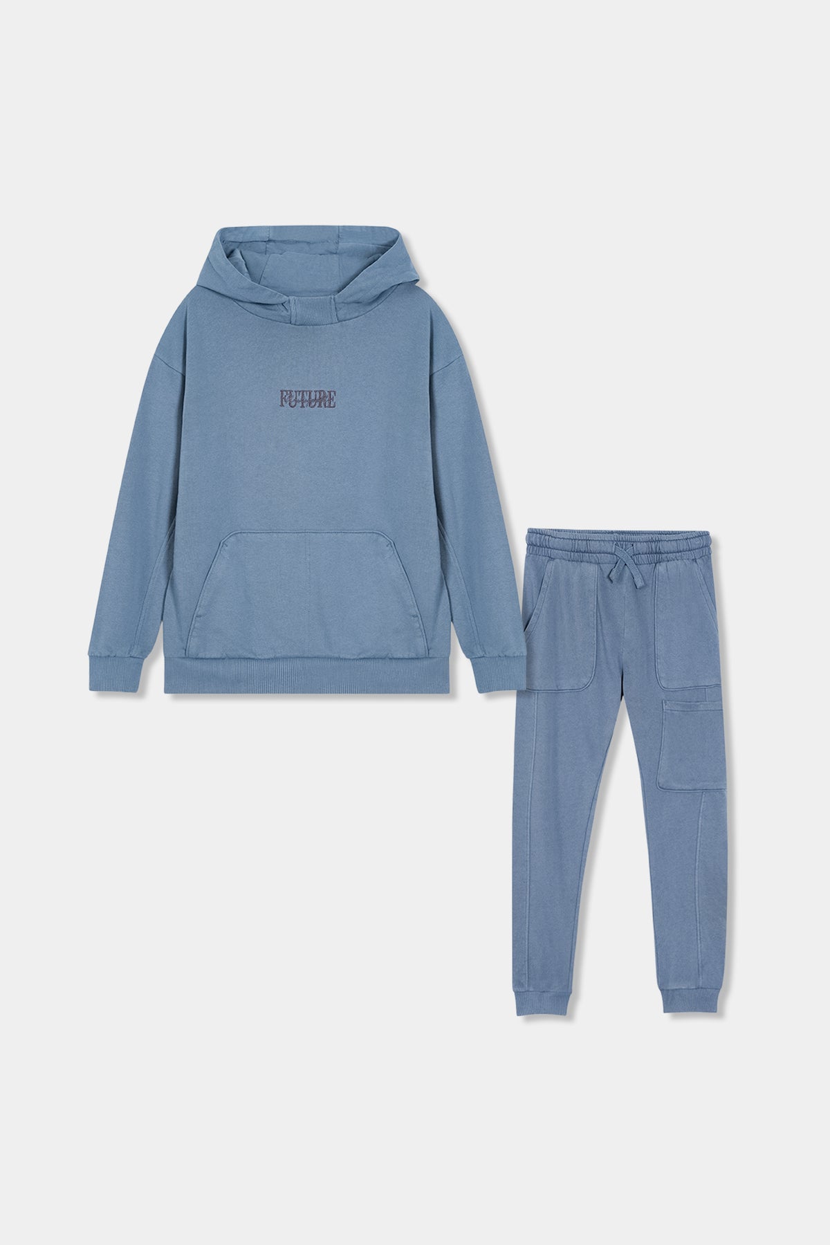 Retro Blue Future Tracksuit Set for Boys