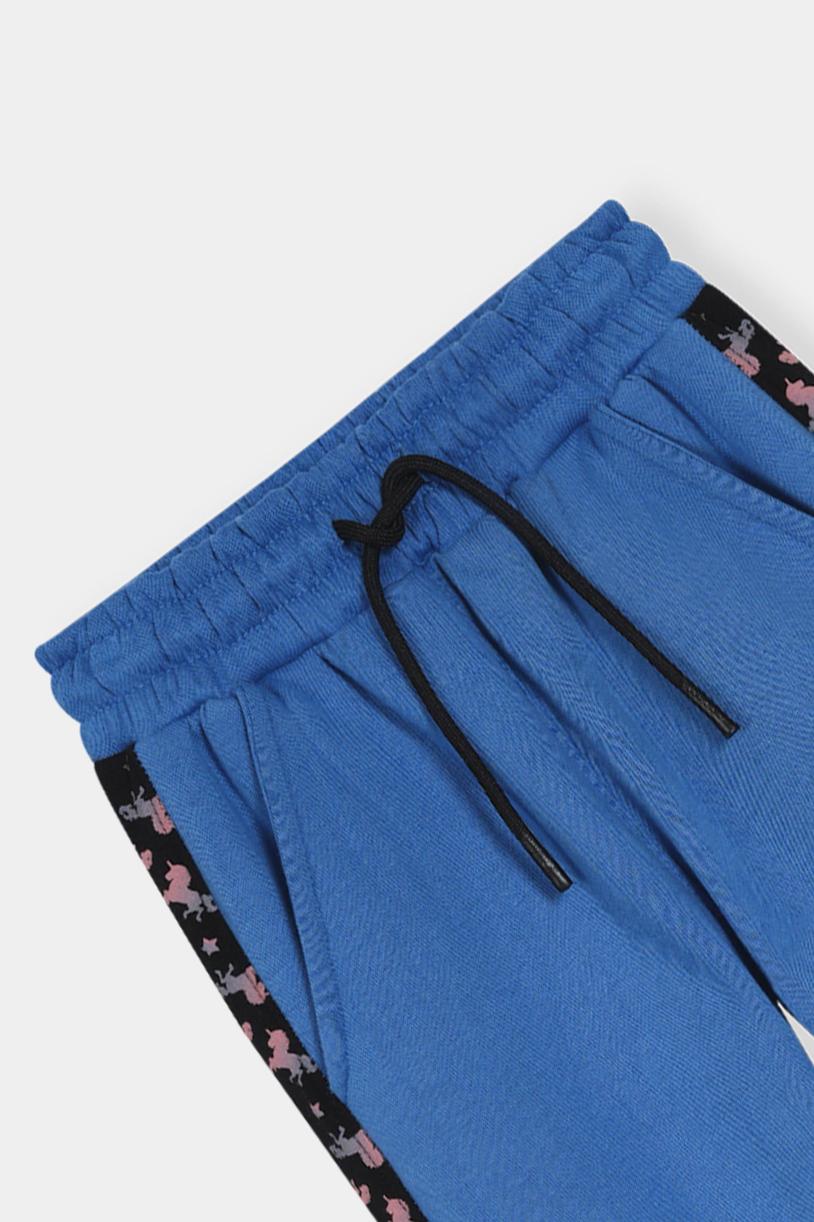 Boys  Blue Hoodie & Jogger Set with Printed Animal Band