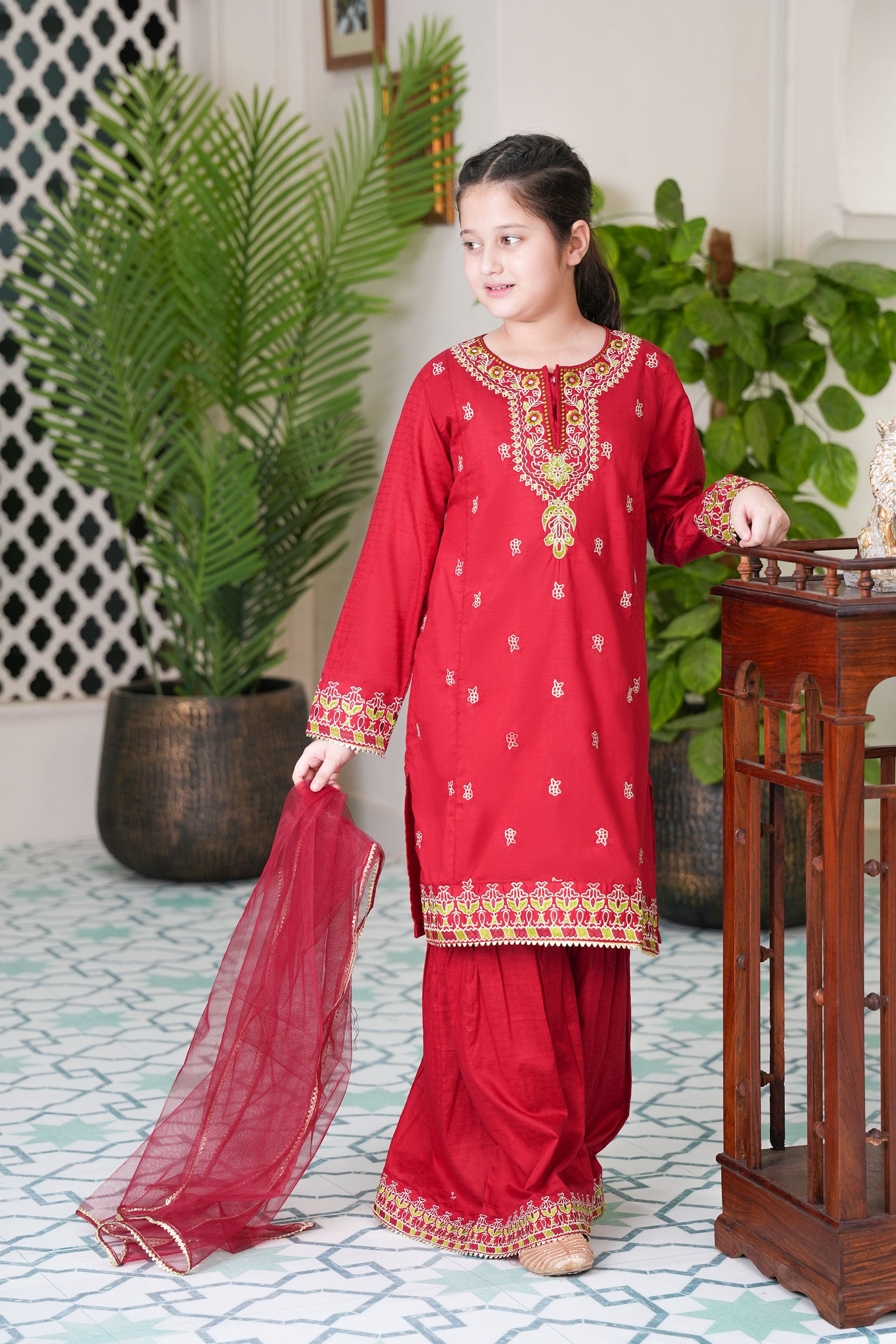 Self Designed and Embroidered Cotton Mod Season