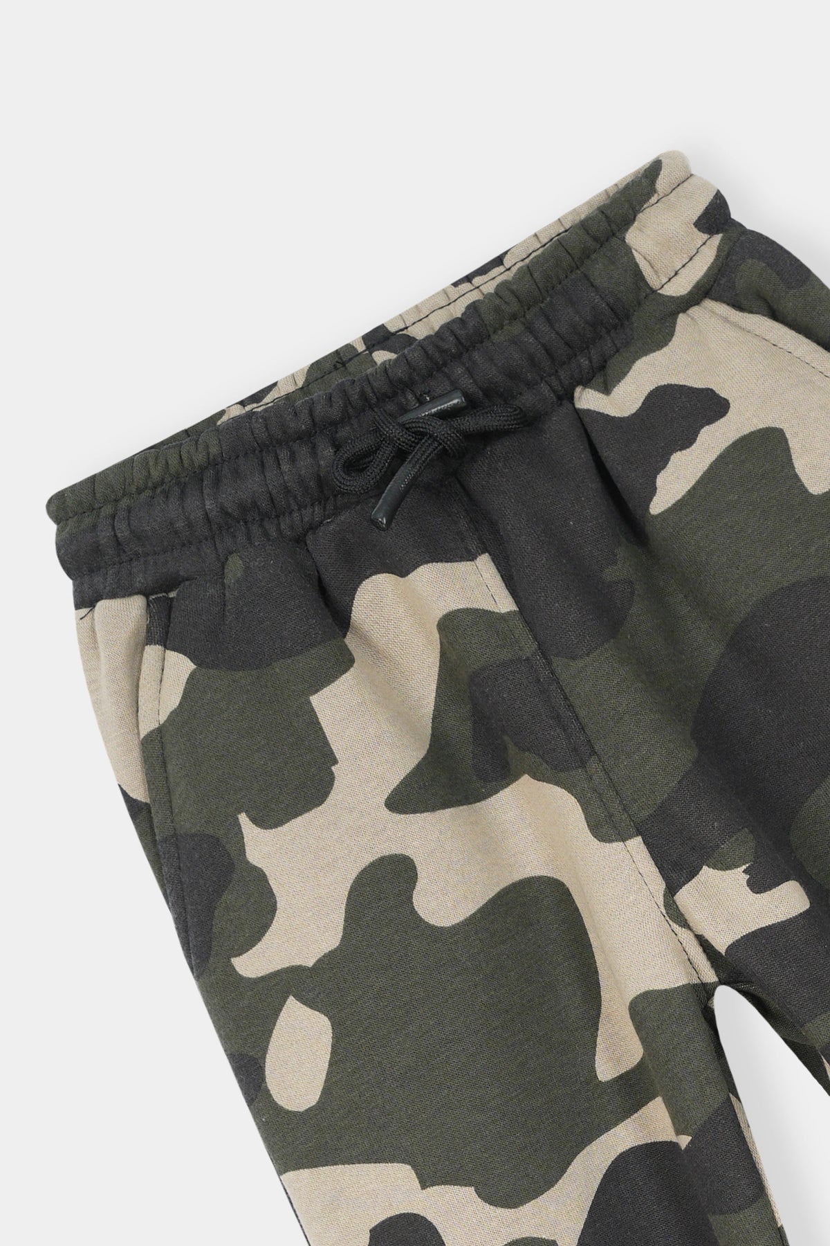 Boys Camo Zip-Up Tracksuit – Army Green & Black