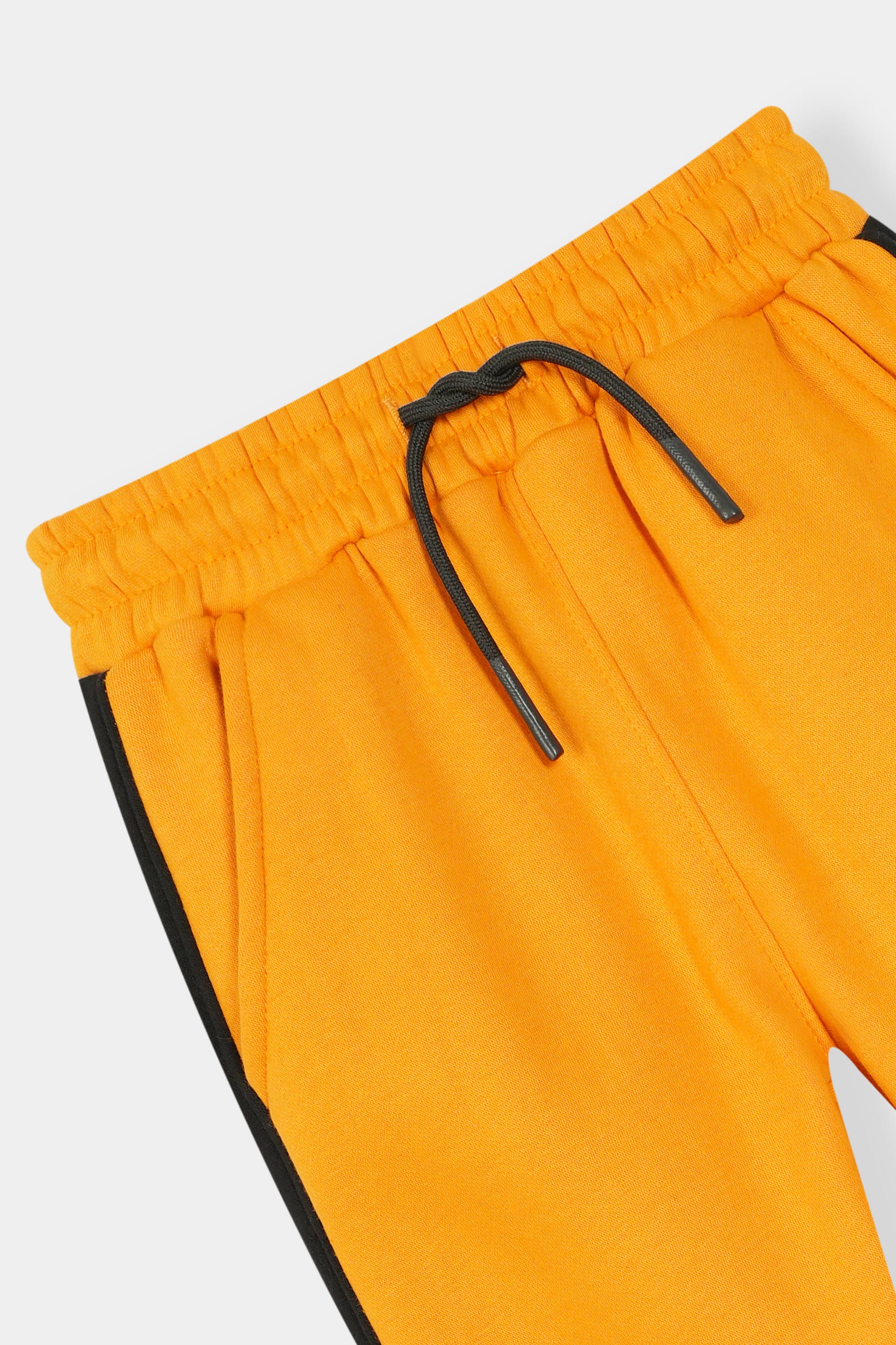 Boys Bold Orange & Black Zip-Up Hoodie Set