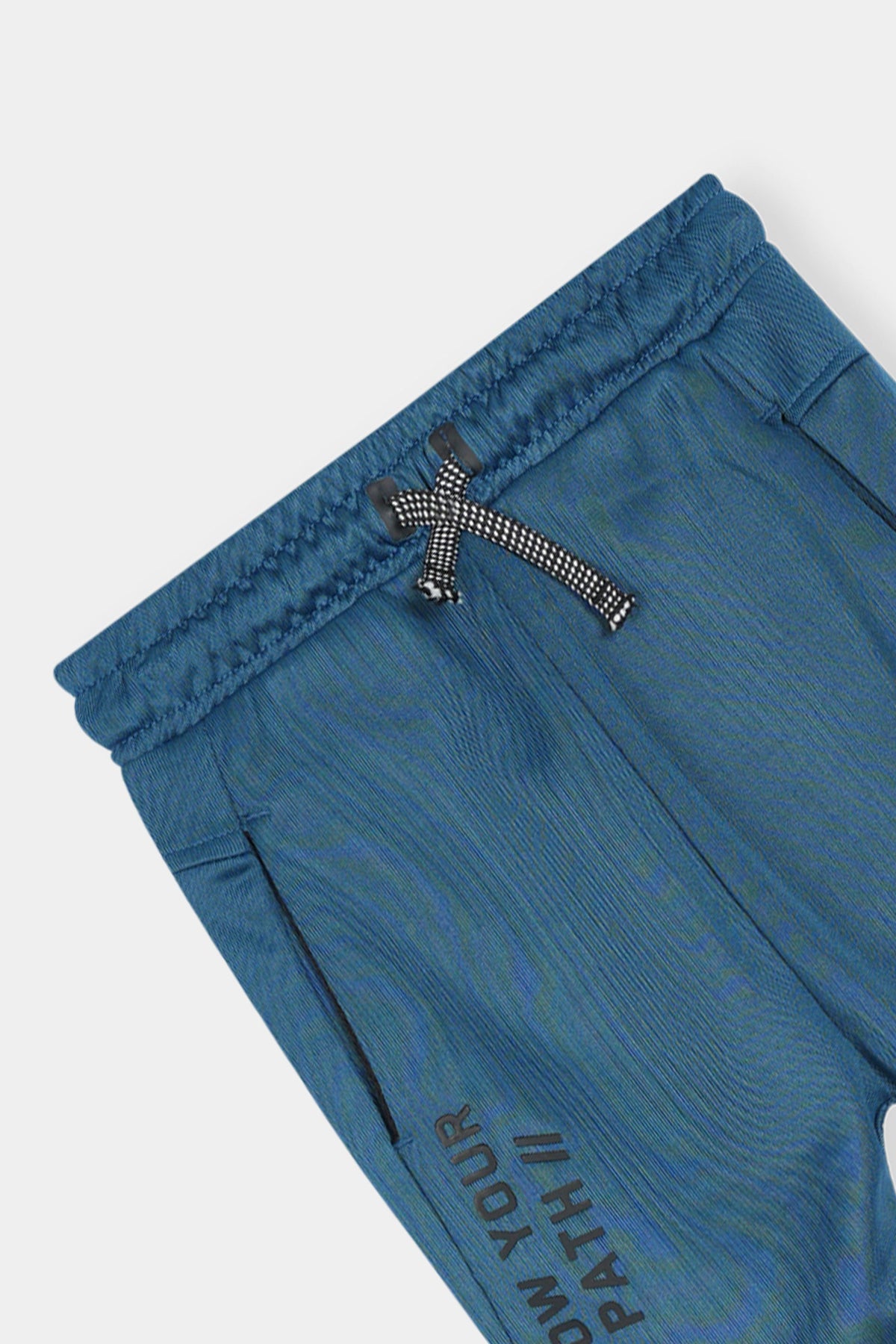 Teal Zip-Up Hoodie and Joggers Set with Motivational Print