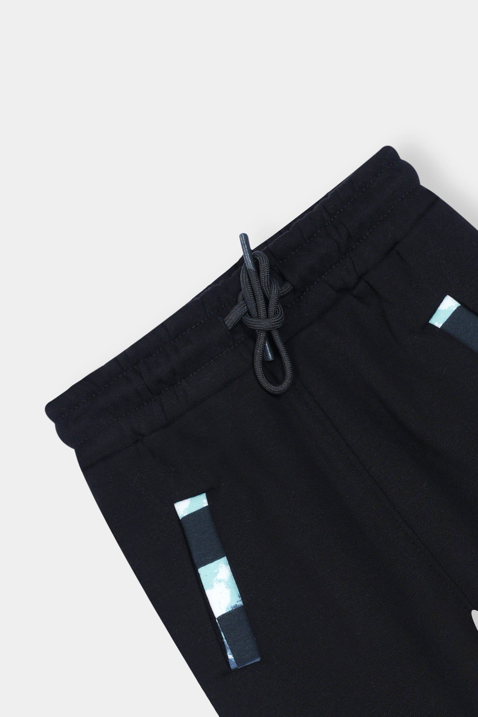 Boys Tie-Dye Checkerboard Zip Hoodie & Jogger Set – Black & Mint